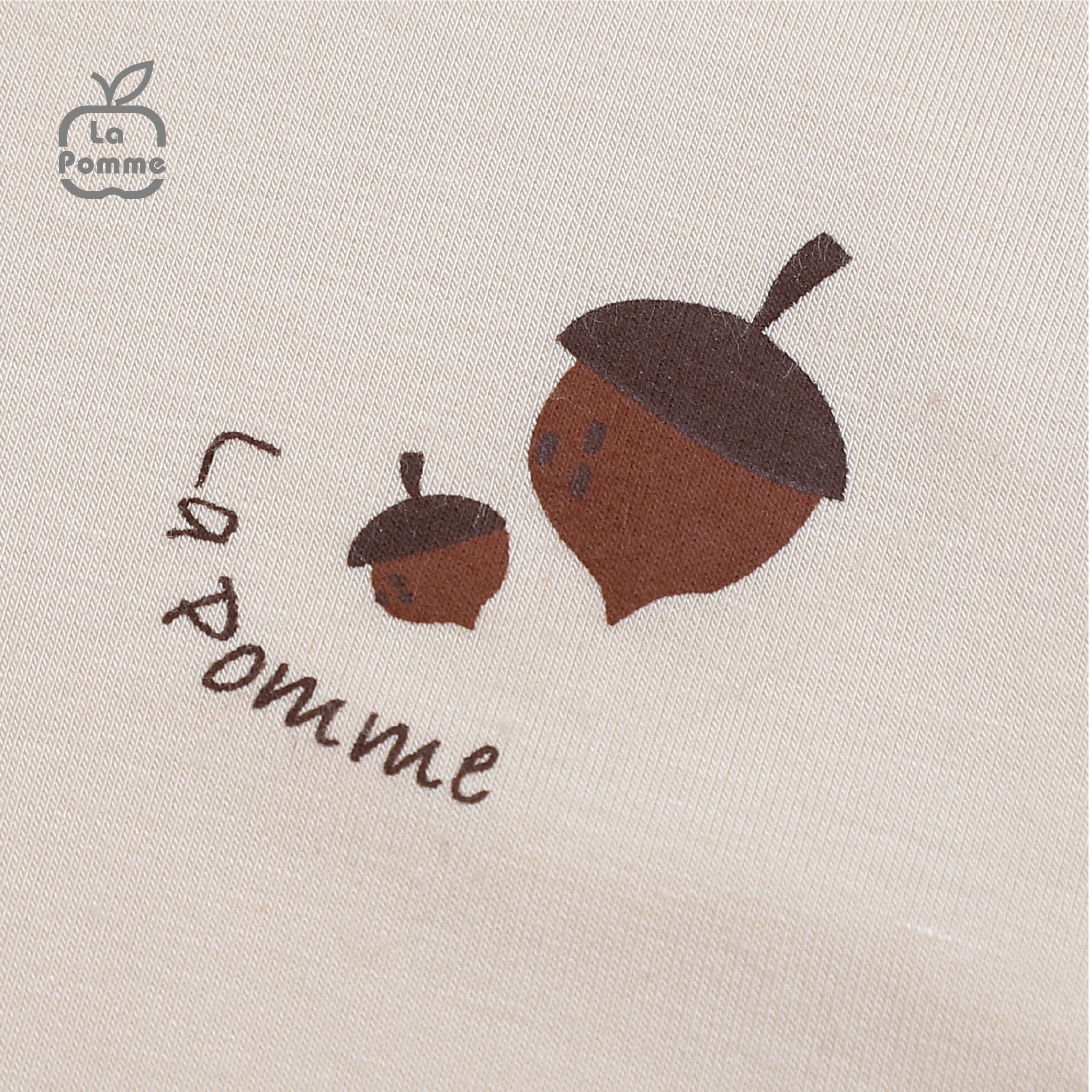 Bộ Dài Tay La Pomme Cúc lệch Sóc nâu và hạt dẻ - Be