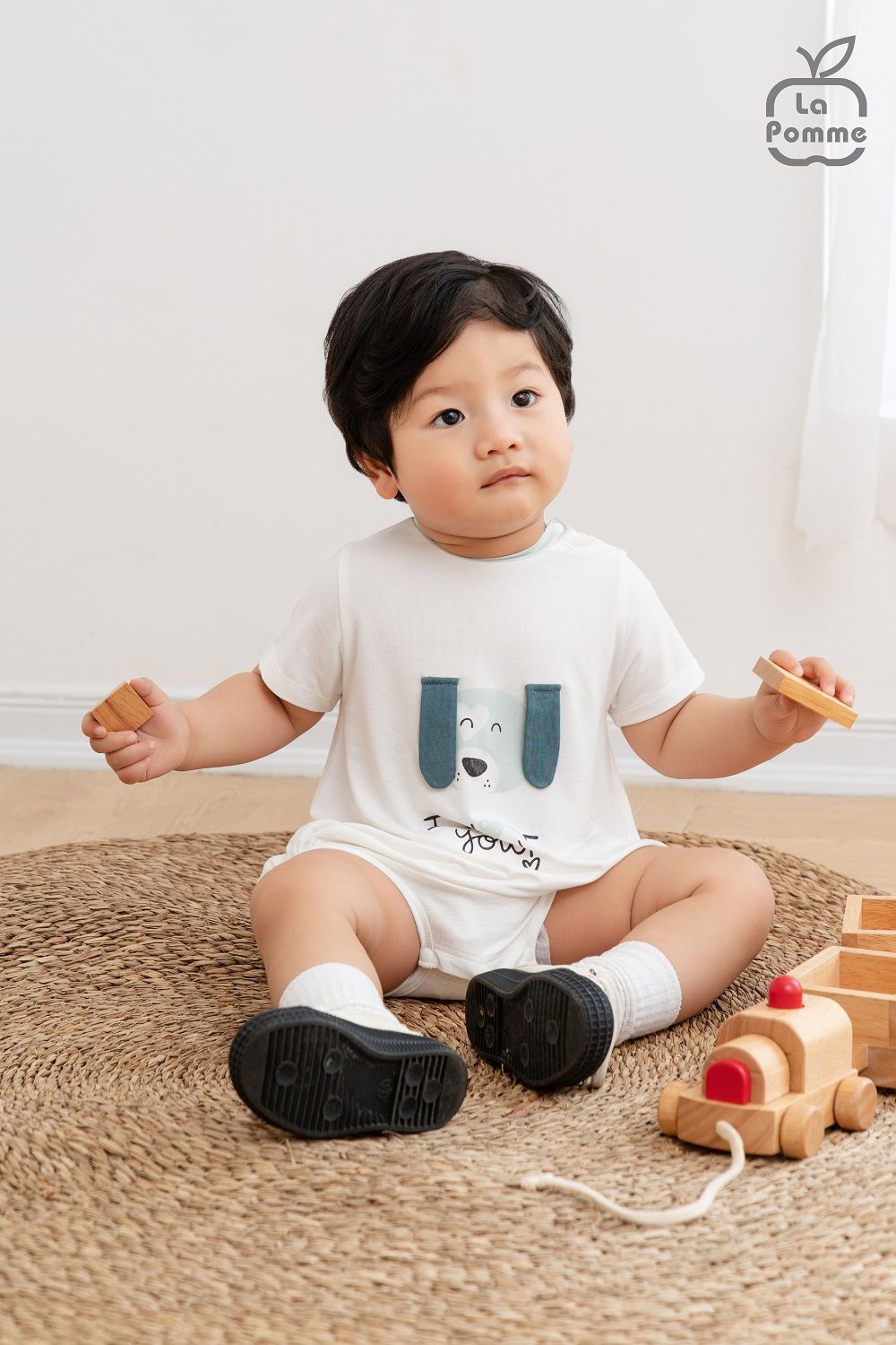 Body cộc tay La Pomme Chú cún tai dài