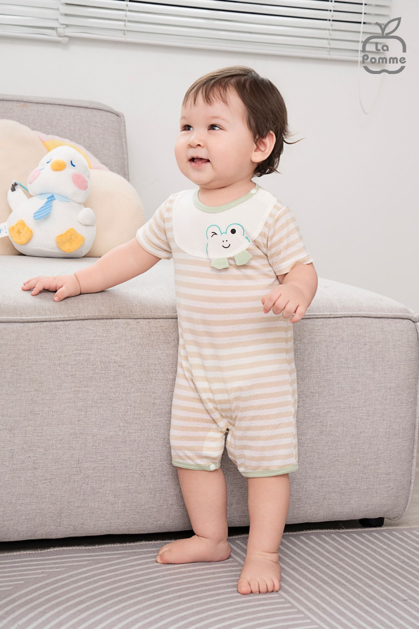 Body cộc tay La Pomme Ếch con vui nhộn