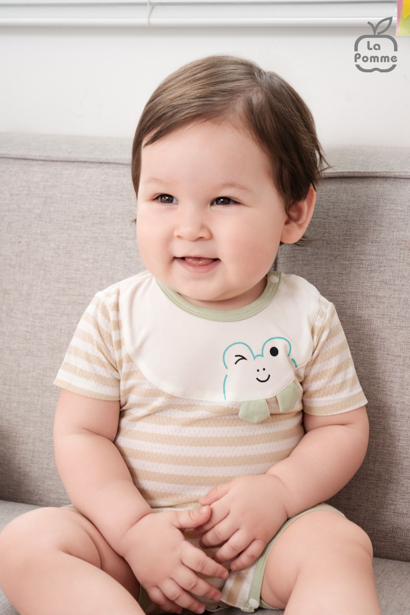 Body cộc tay La Pomme Ếch con vui nhộn