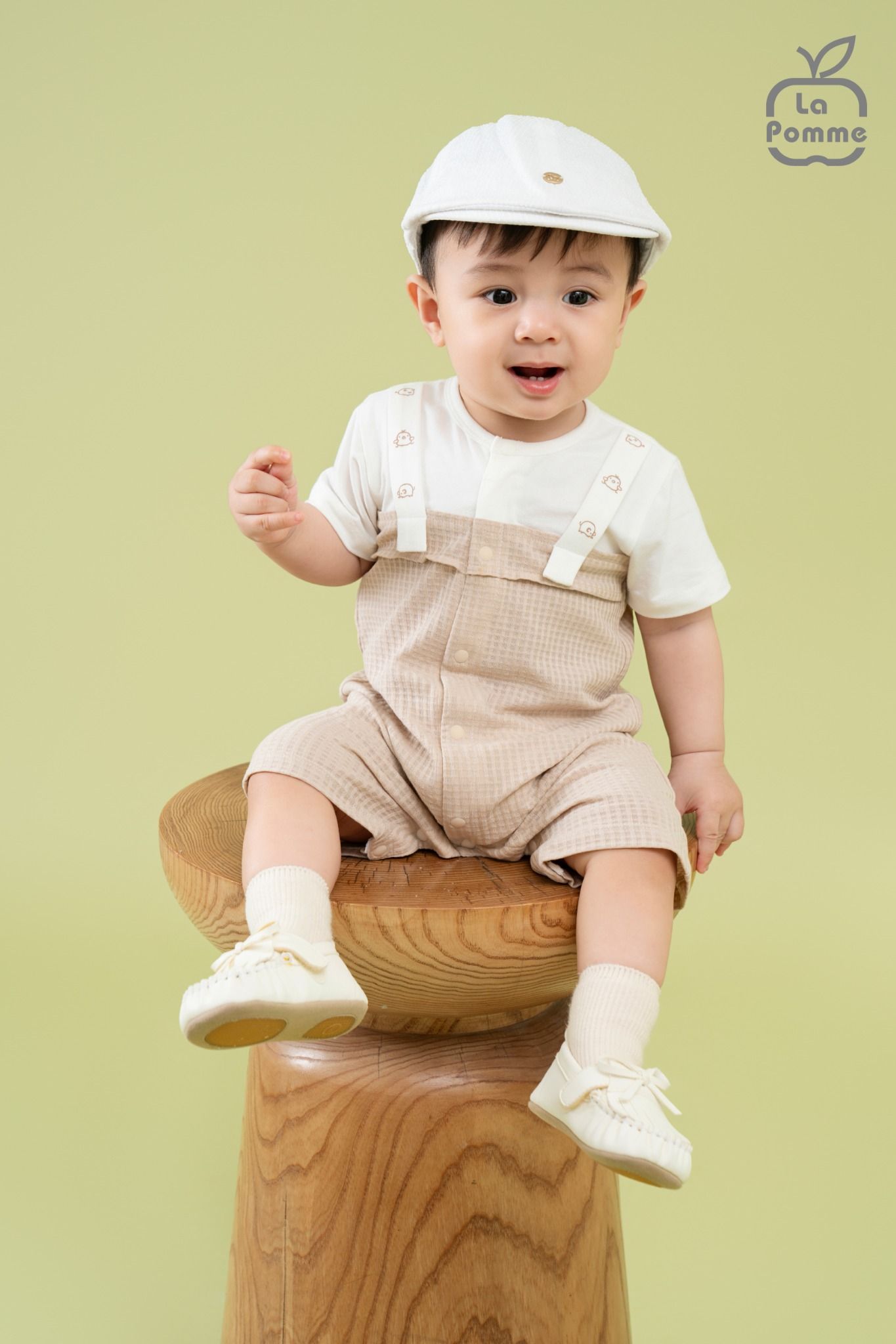 Body cộc tay La Pomme Dệt ô Hàn Quốc