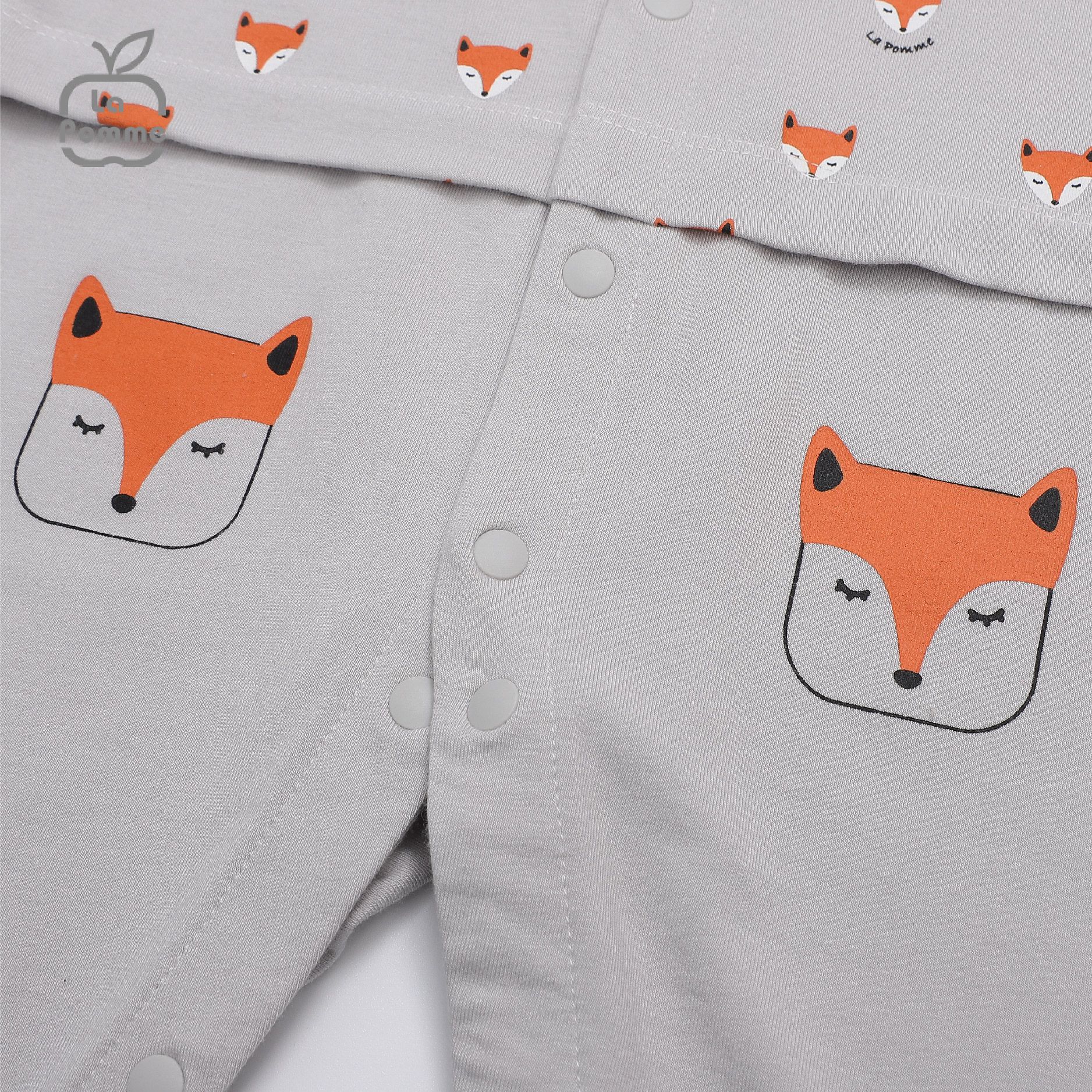 Body dài tay La Pomme Baby Racoon - Nâu