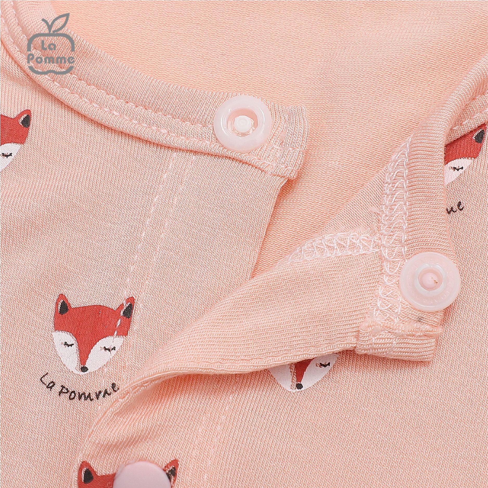 Body dài tay La Pomme Baby Racoon - Nâu