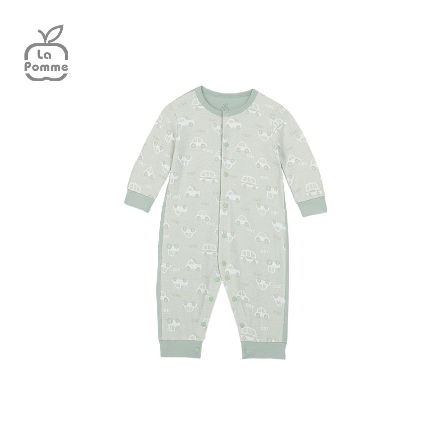Body dài tay La Pomme Little Car - Xanh