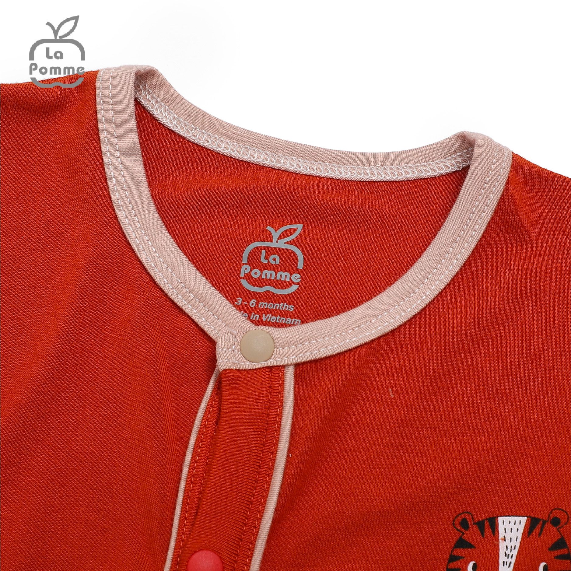 Body dài tay La Pomme Tiger Cub - Hồng