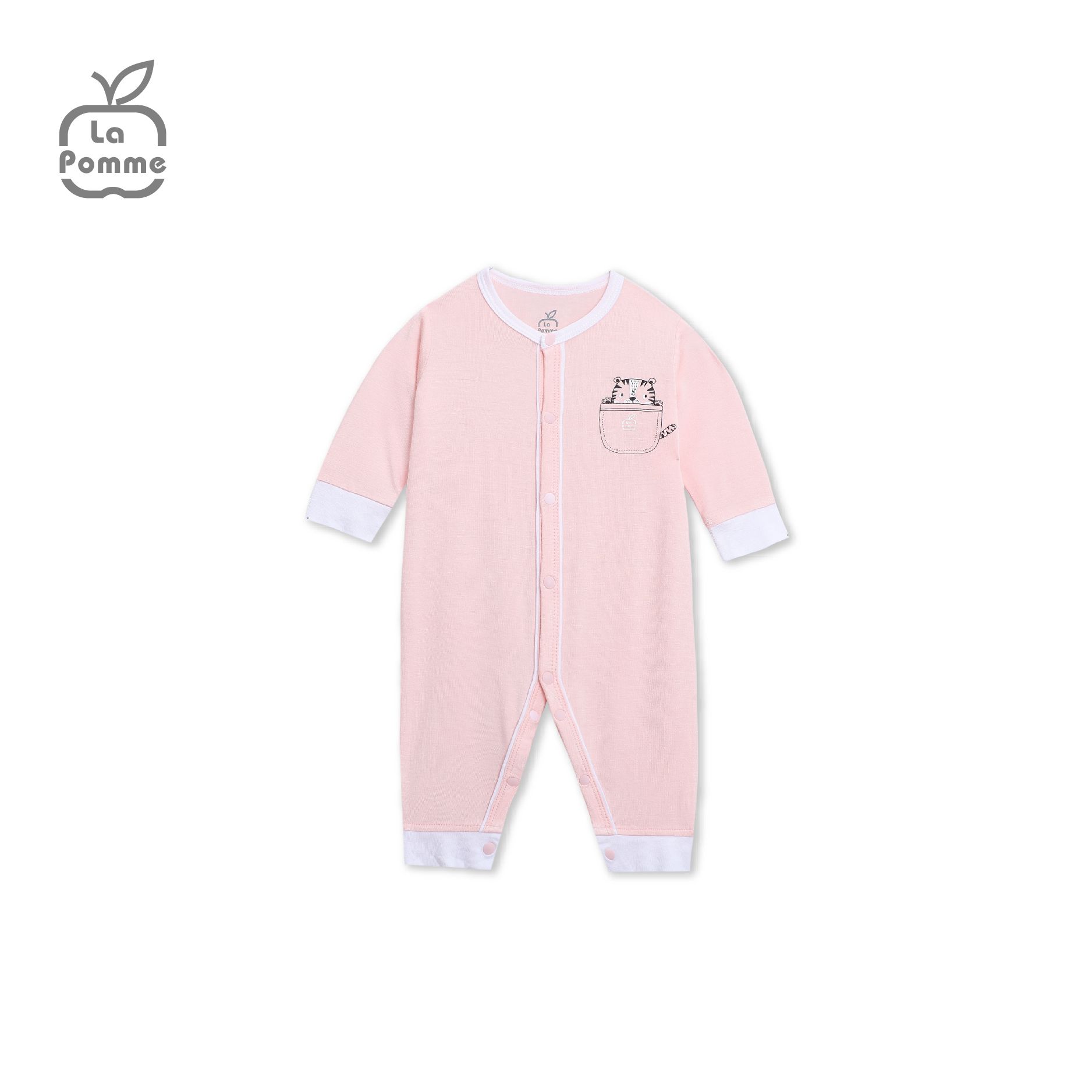 Body dài tay La Pomme Tiger Cub - Hồng