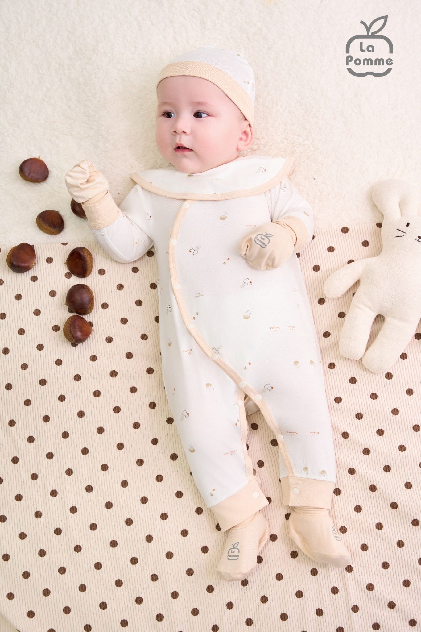 Body dài tay La Pomme Họa tiết bé xinh