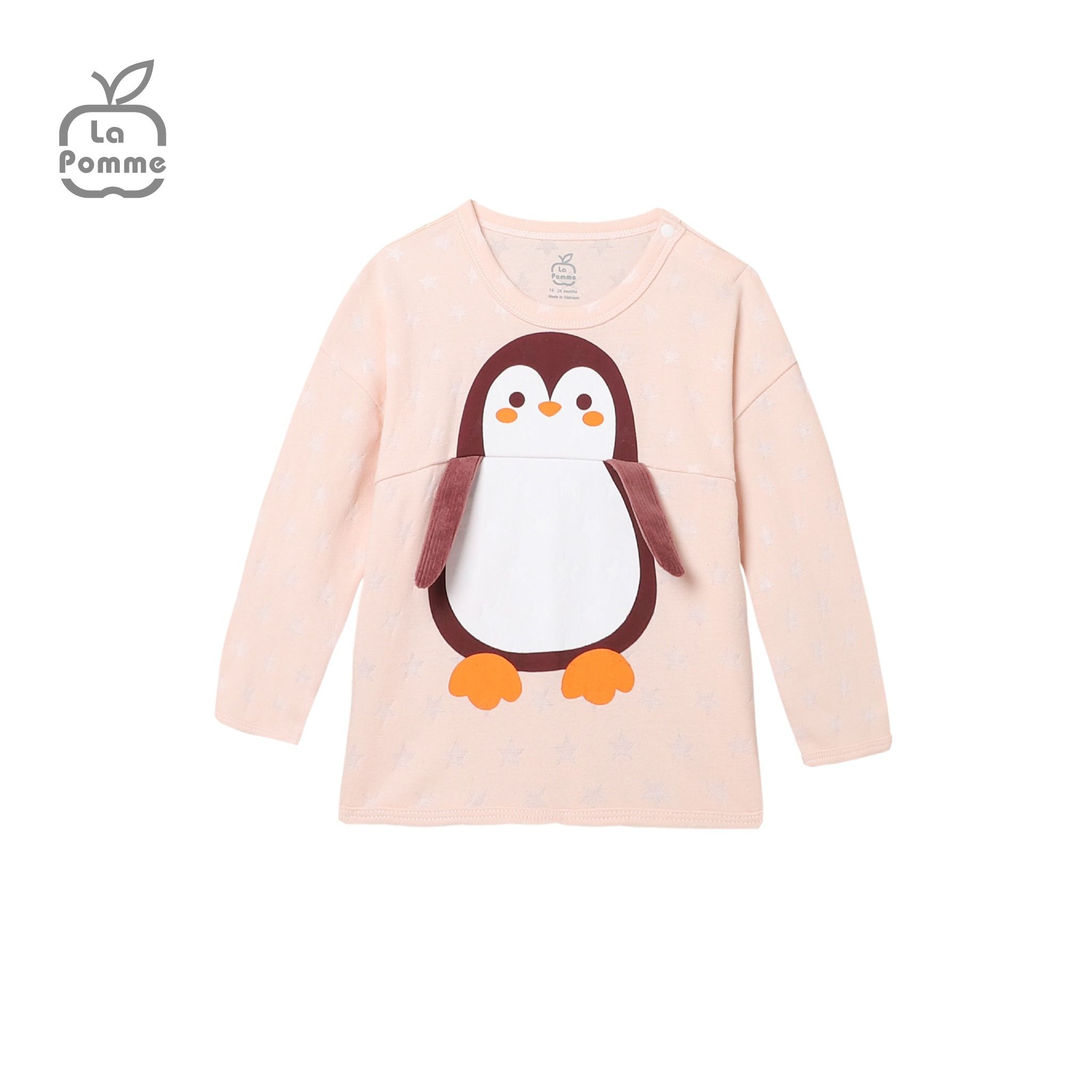 SL193 Bộ dài tay Chim cánh cụt La Pomme - Hồng