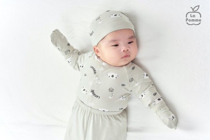 Bộ dài tay La Pomme cúc giữa Koala tinh nghịch - Ghi