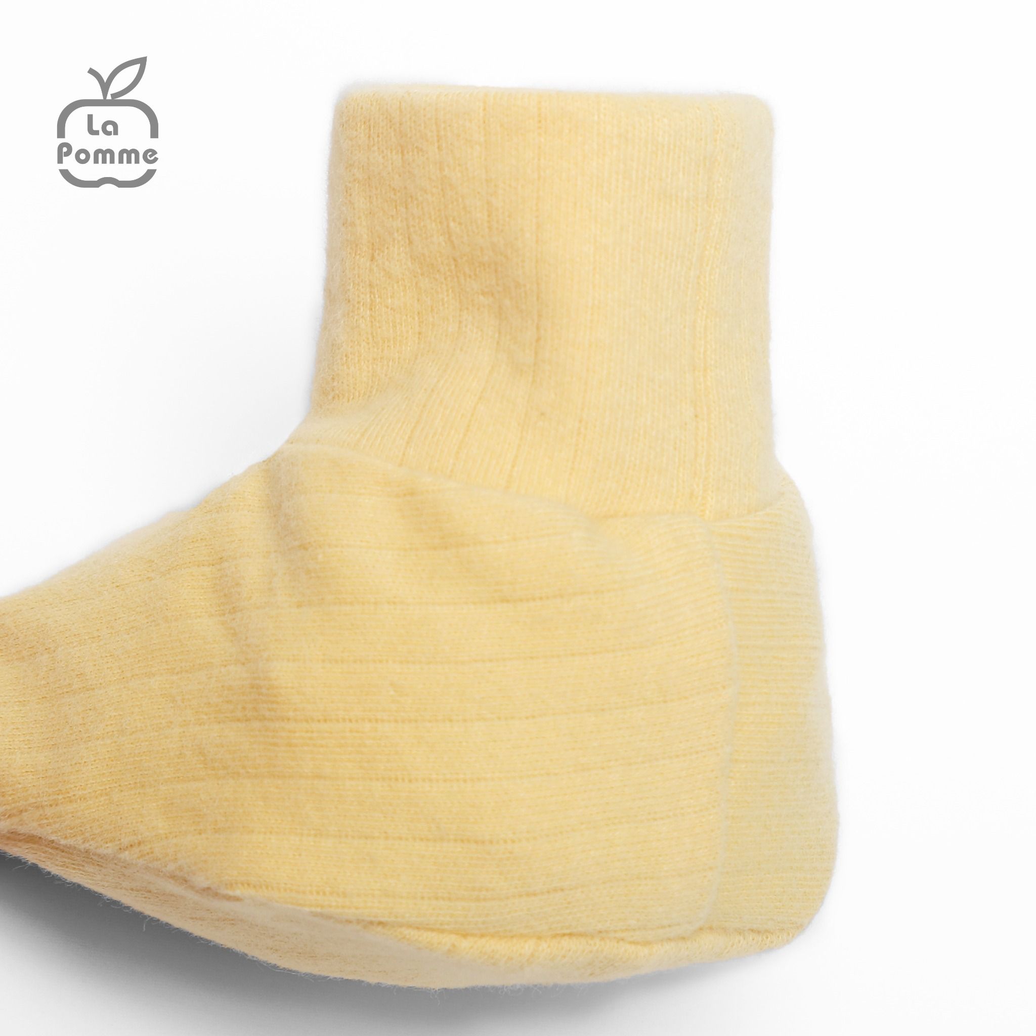 GHF060 Set bao tay bao chân La Pomme Ngôi sao nhỏ - 0M Trắng Vàng