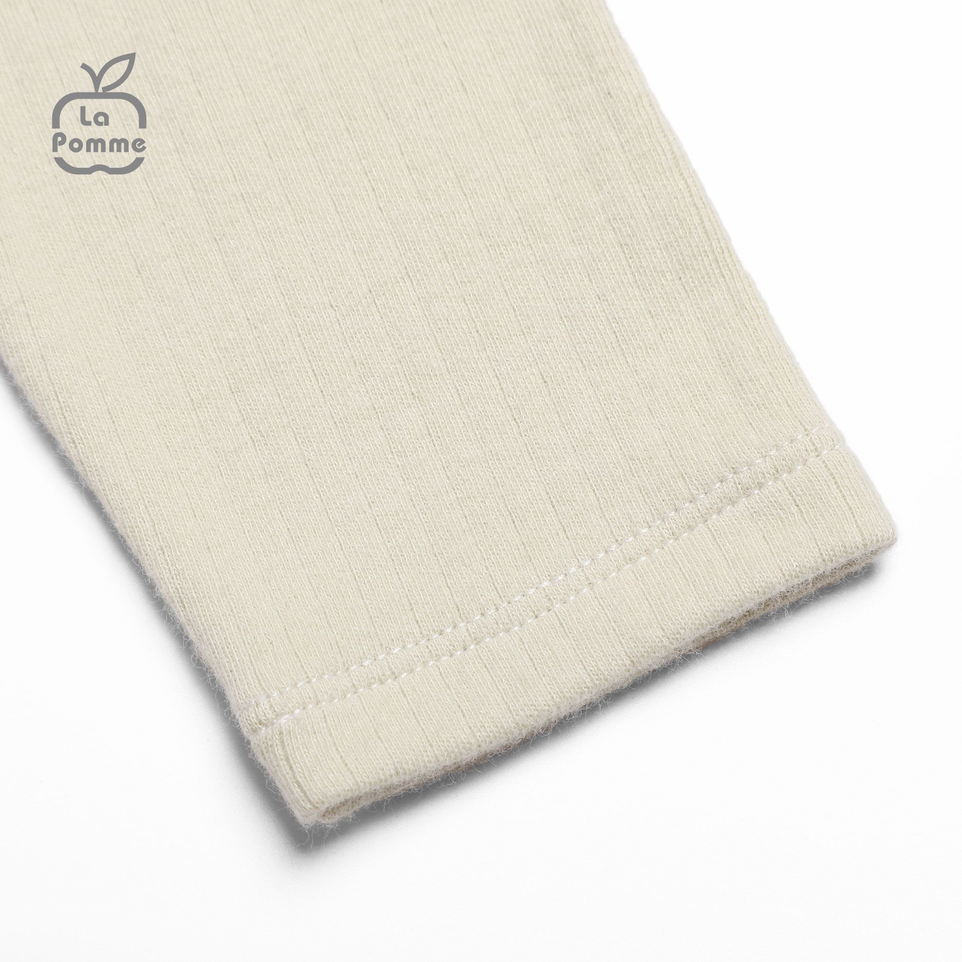 SLS060 Bộ dài tay La Pomme cúc giữa Ngôi sao nhỏ - Trắng Xanh