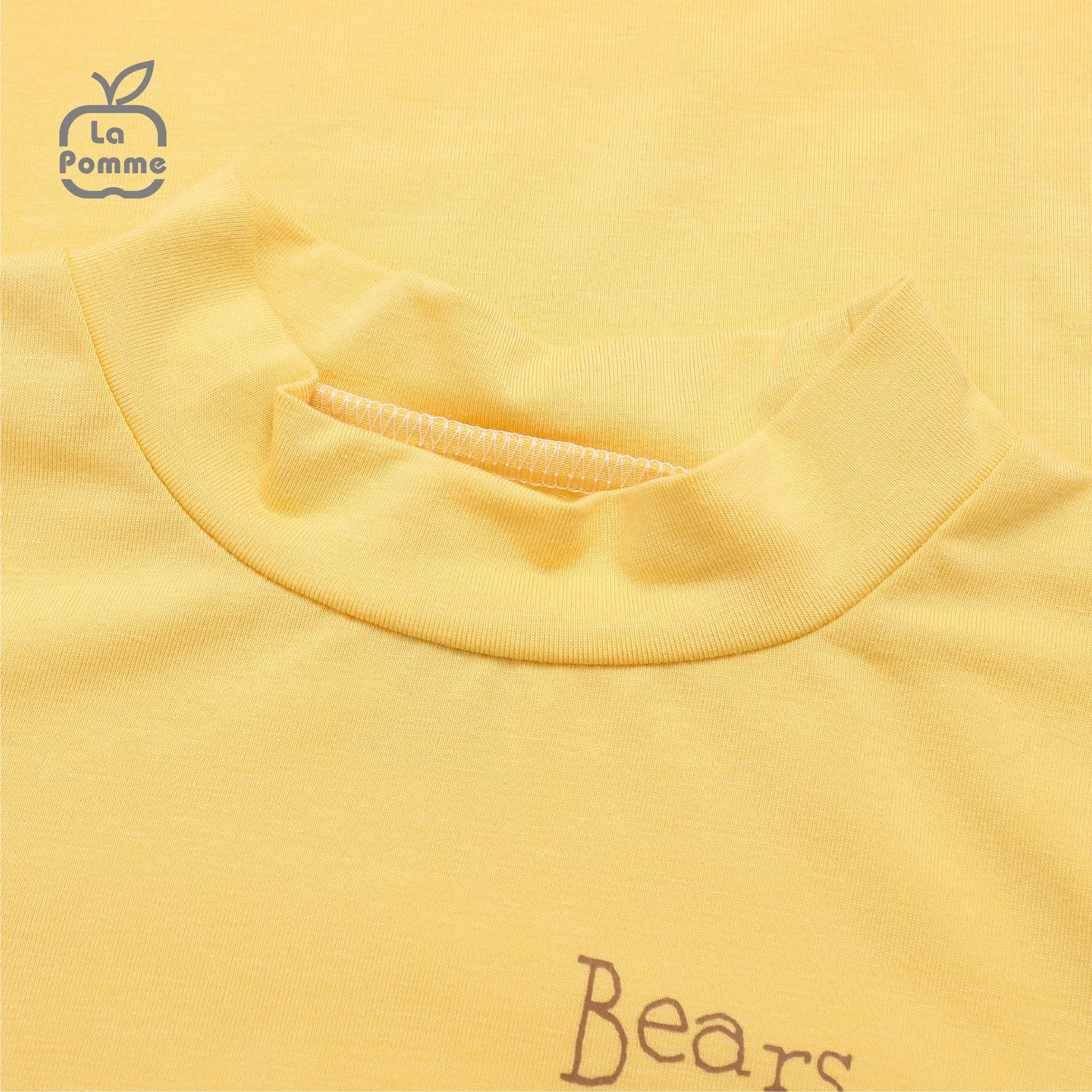Áo Cổ 3cm La Pomme Little Bear - Ghi