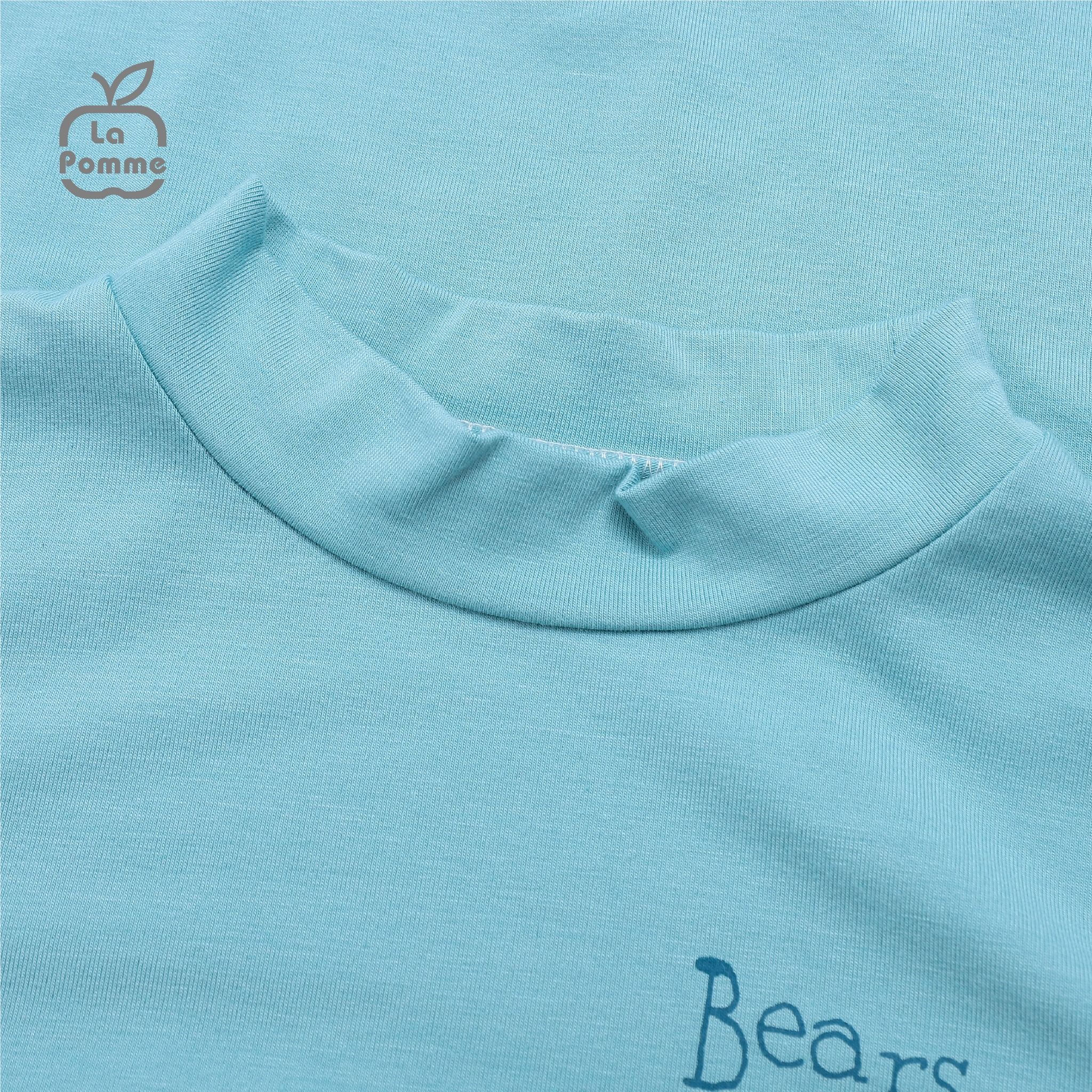 Áo Cổ 3cm La Pomme Little Bear - Xanh