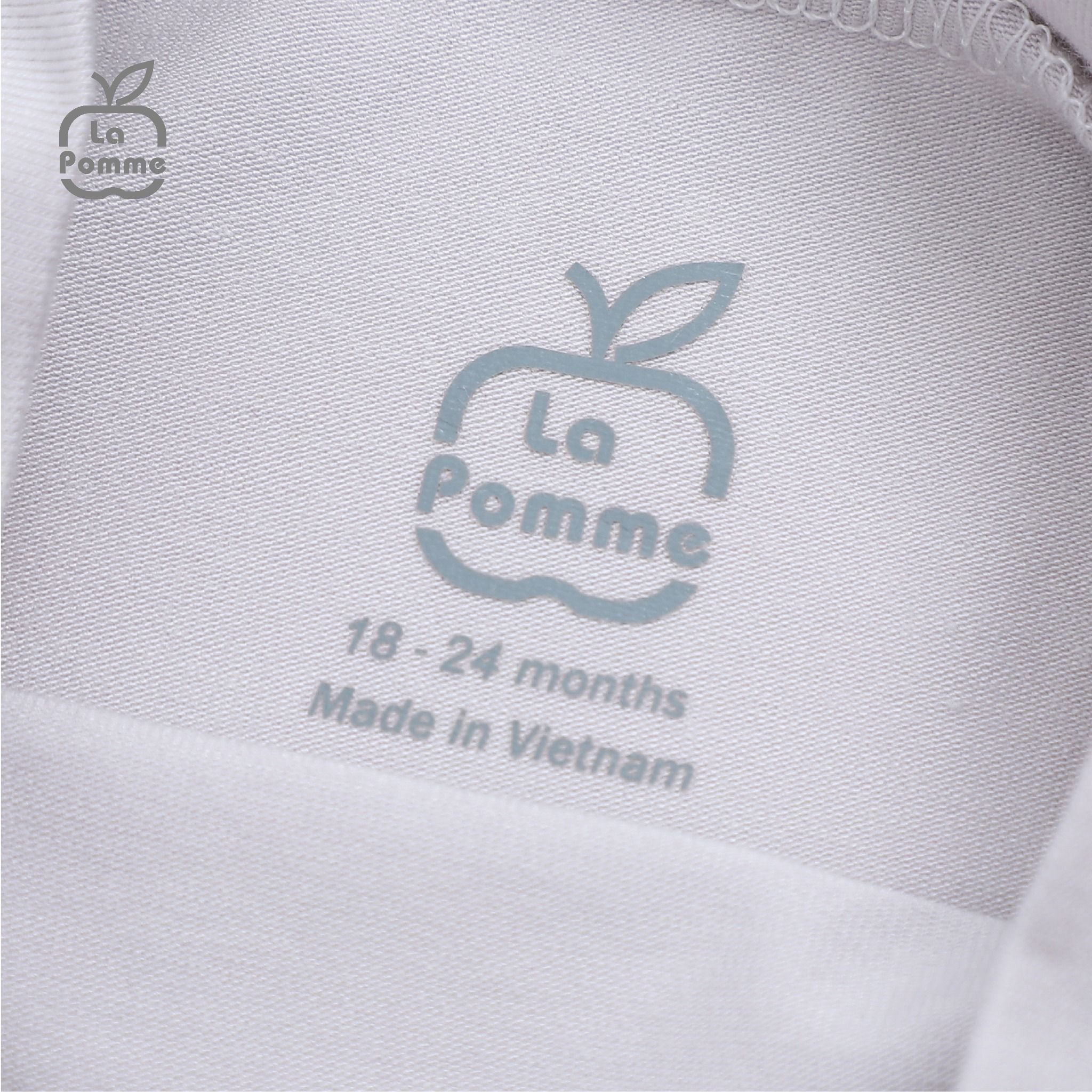 Áo Cổ 3cm La Pomme Little Bear - Ghi