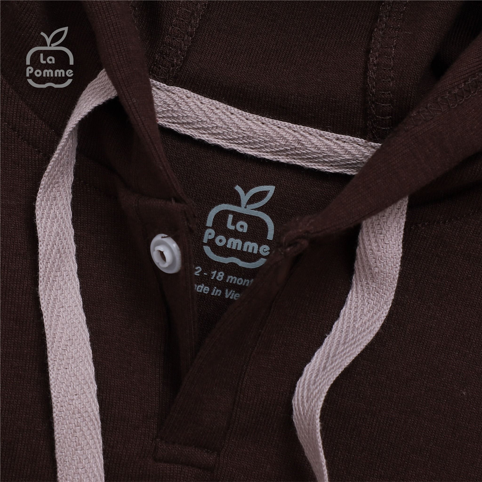 Áo Gile mũ La Pomme Cool Pocket - Nâu đậm