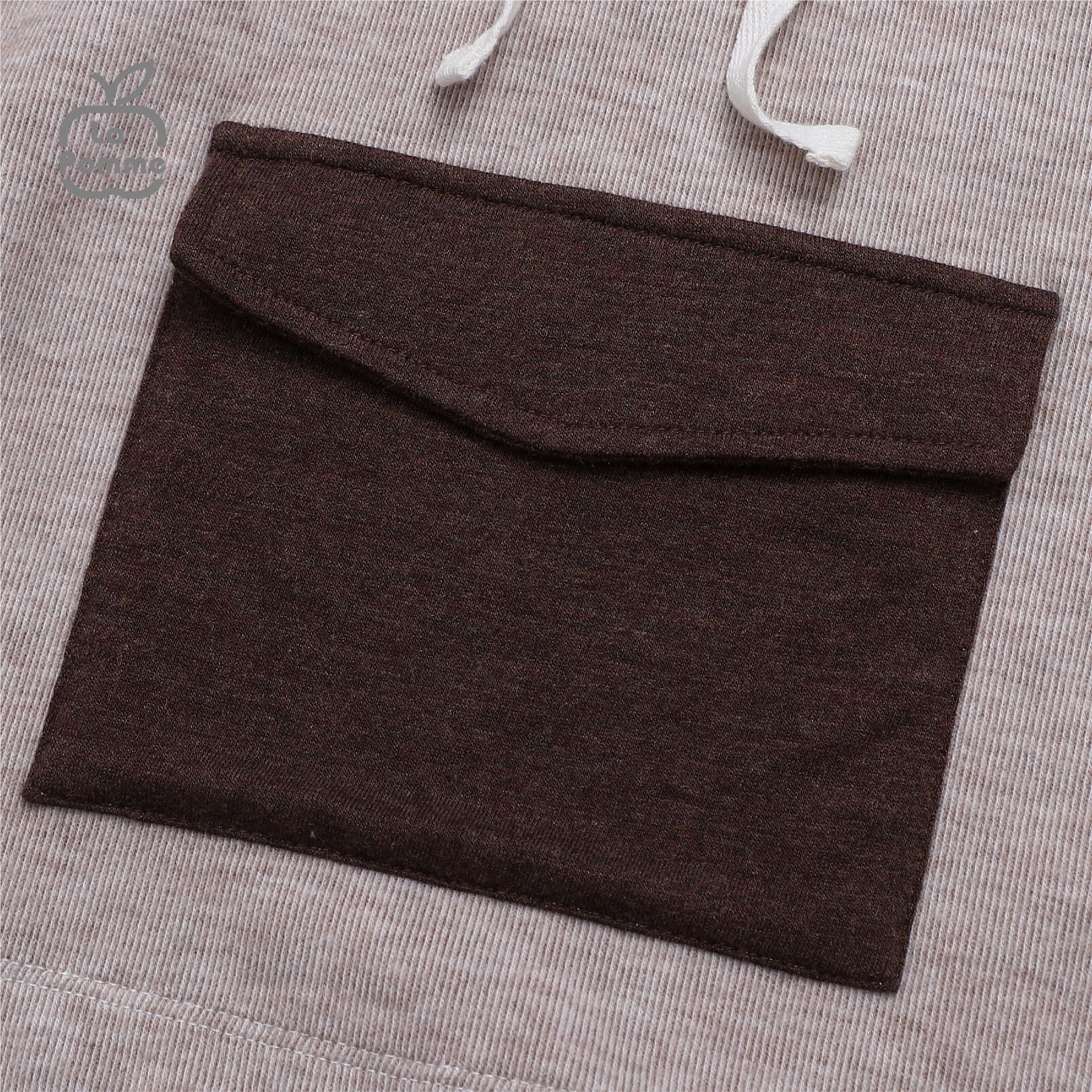 Áo Gile mũ La Pomme Cool Pocket - Nâu đậm