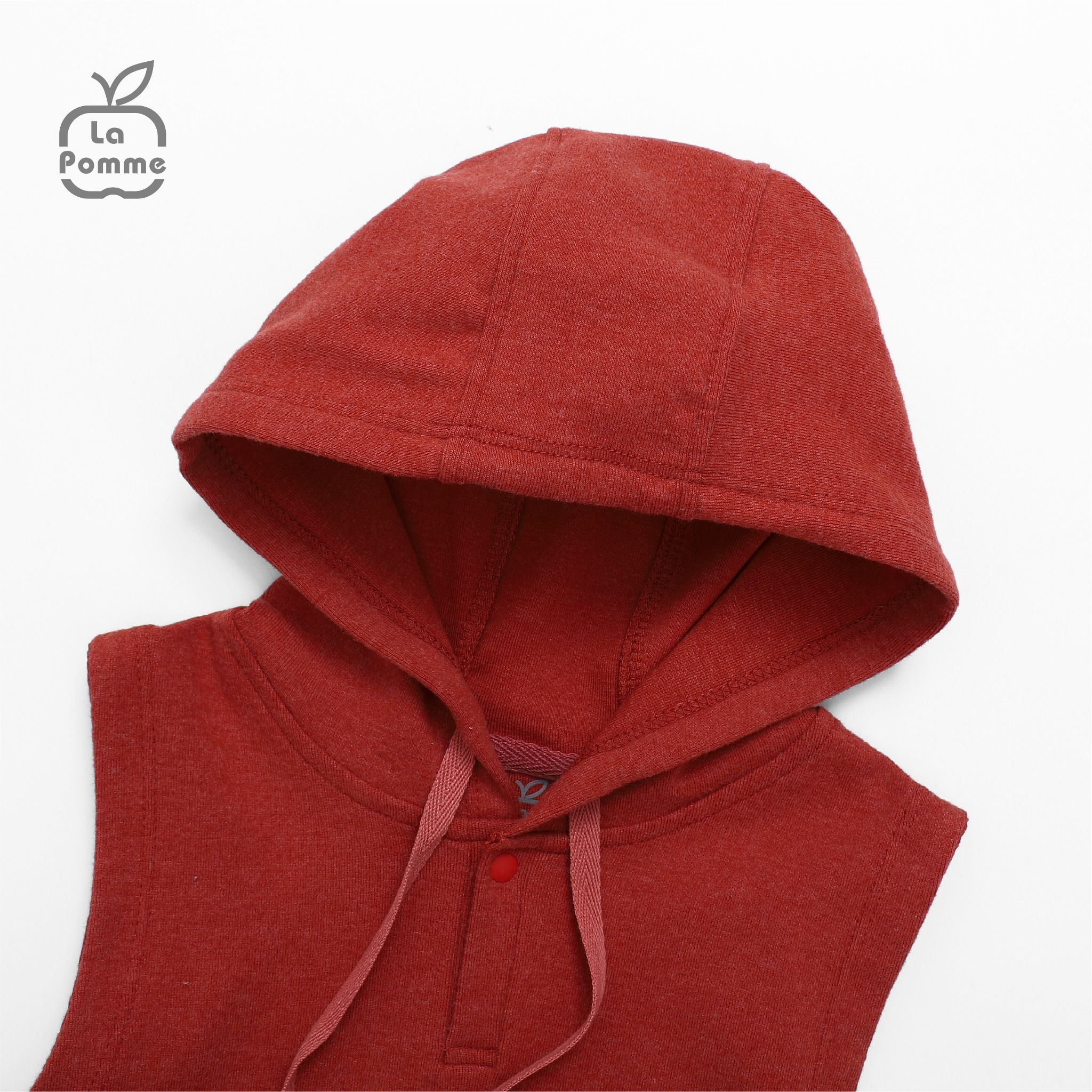 Áo Gile mũ La Pomme Cool Pocket - Nâu đậm