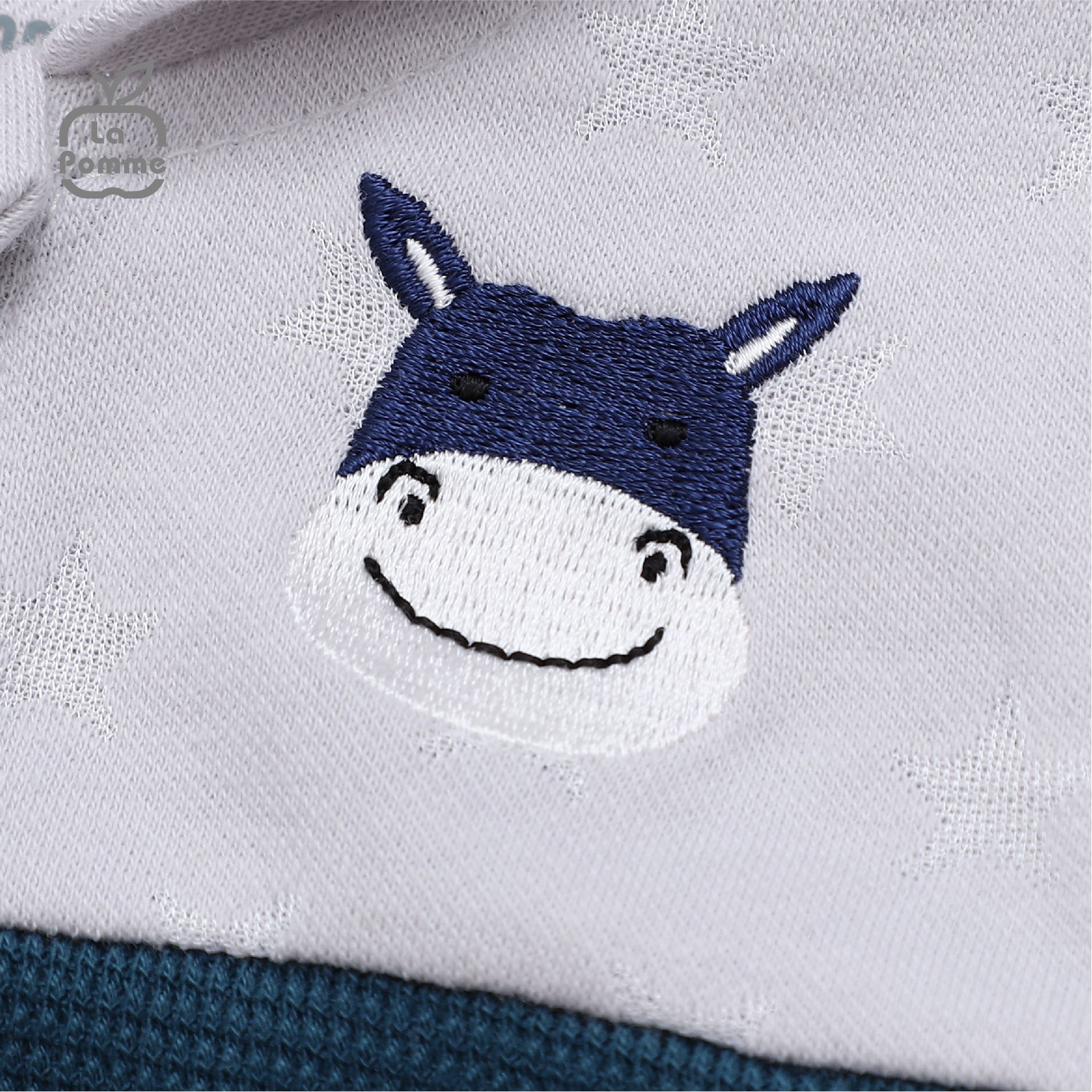 Áo Gile mũ La Pomme Baby Donkey - Trắng