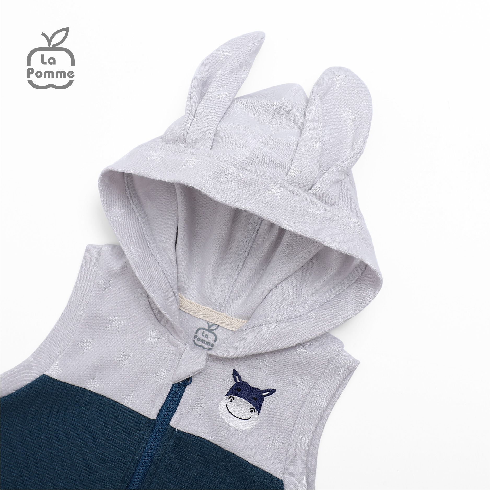 Áo Gile mũ La Pomme Baby Donkey - Hồng