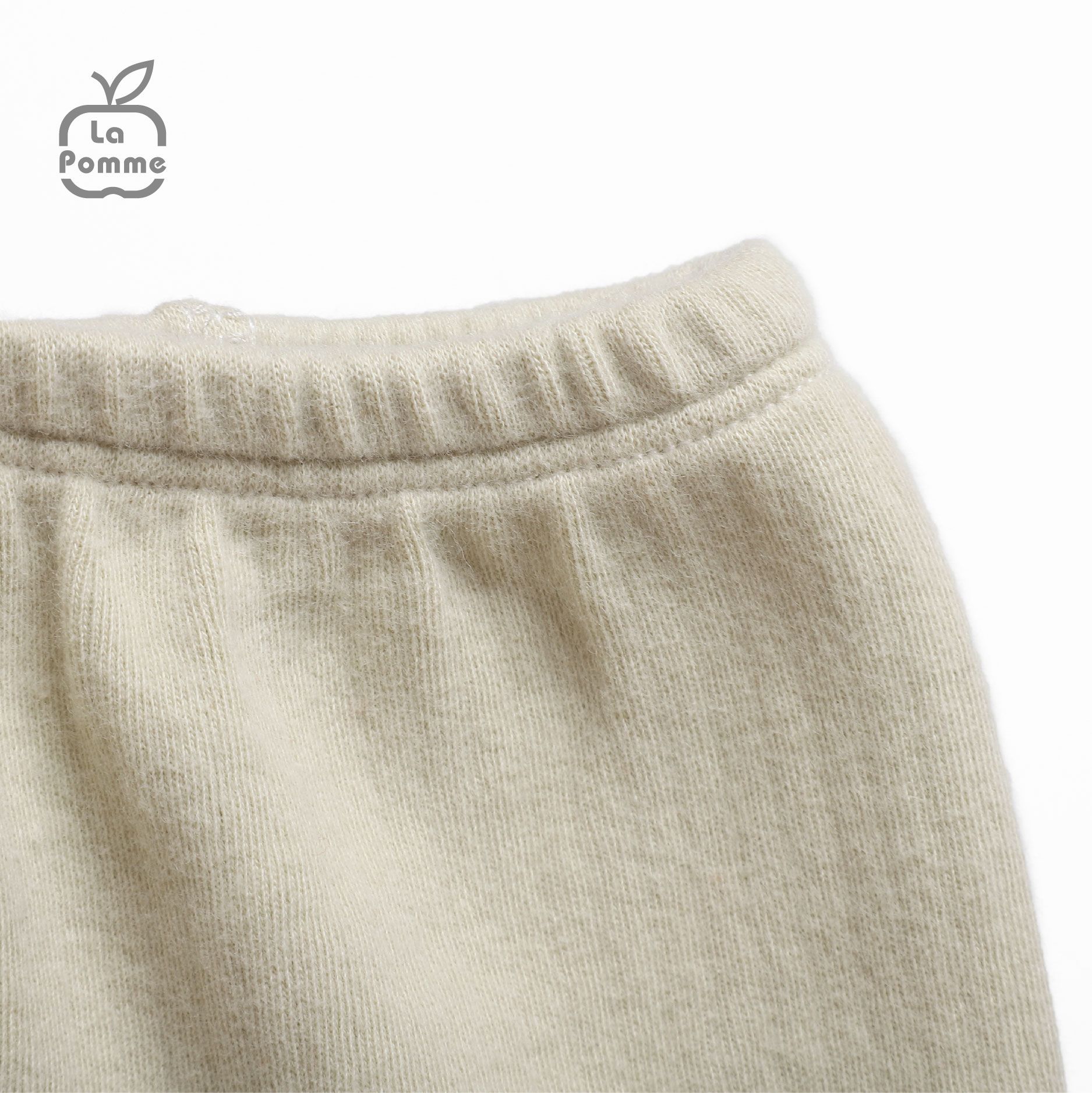 SLS060 Bộ dài tay La Pomme cúc giữa Ngôi sao nhỏ - Trắng Xanh