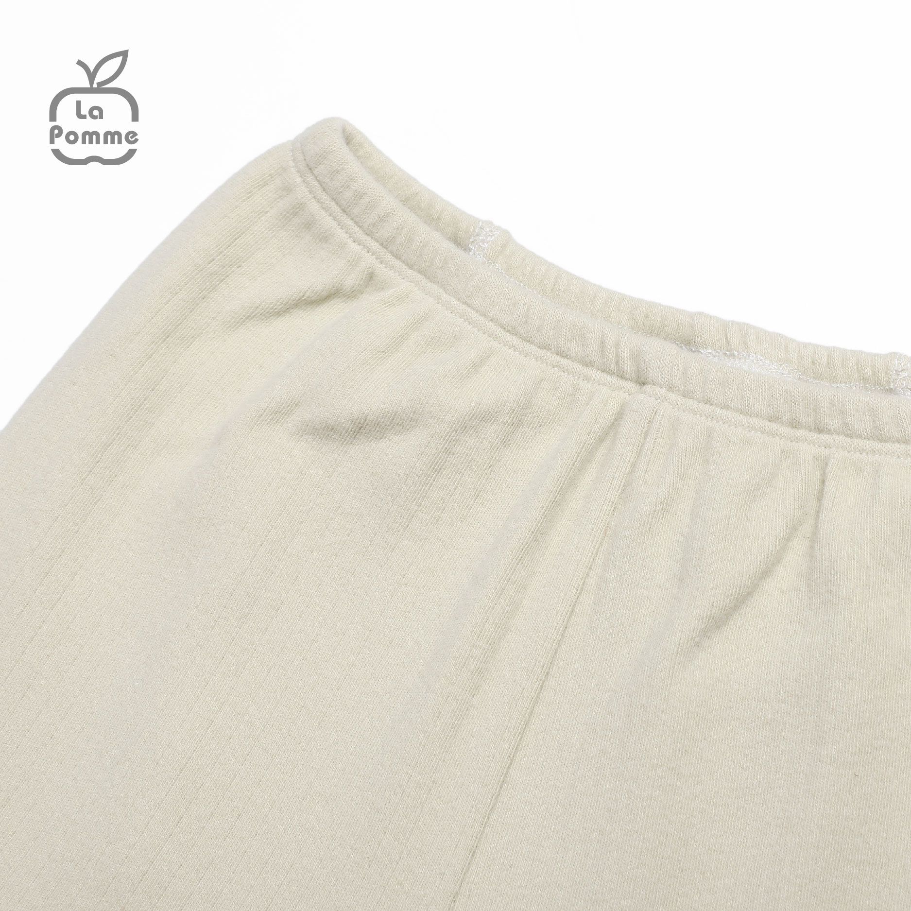 SLS060 Bộ dài tay La Pomme cúc giữa Ngôi sao nhỏ - Trắng Xanh