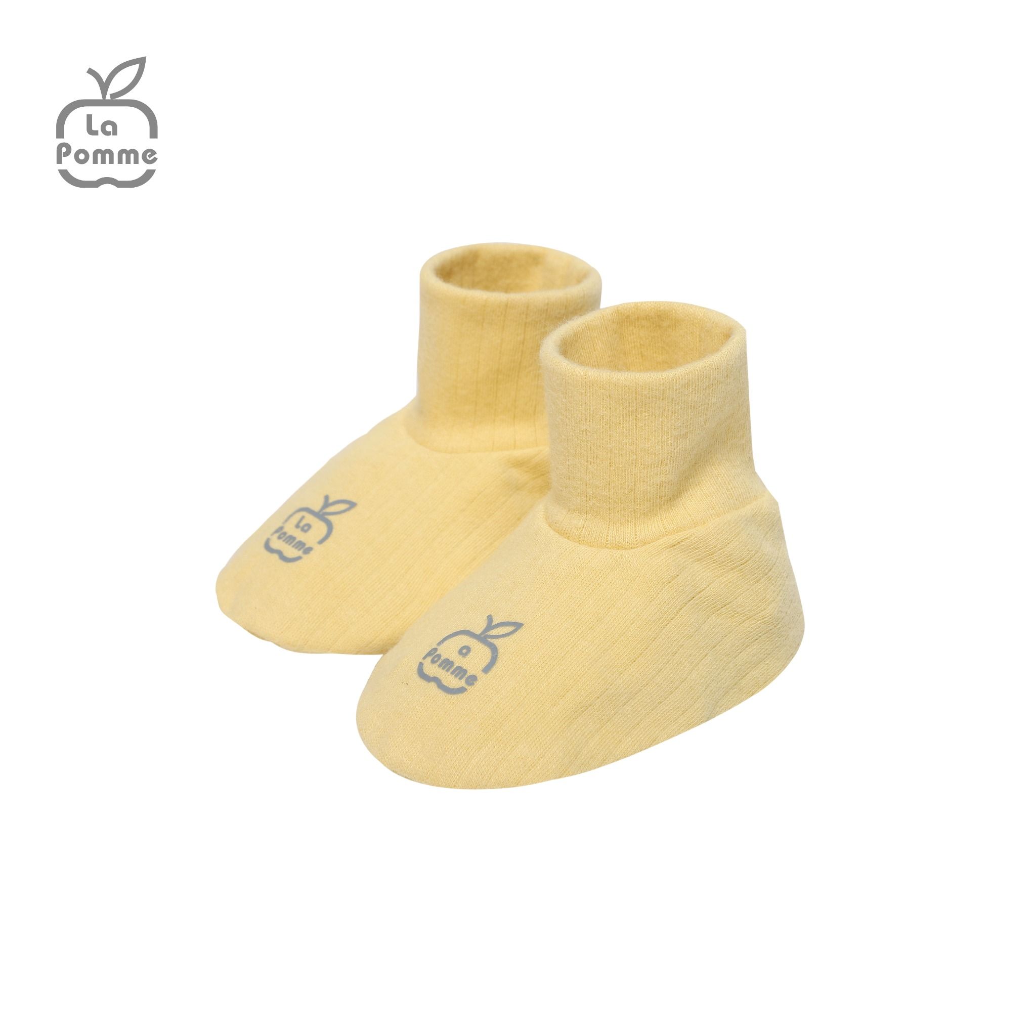 GHF060 Set bao tay bao chân La Pomme Ngôi sao nhỏ - 0M Trắng Vàng