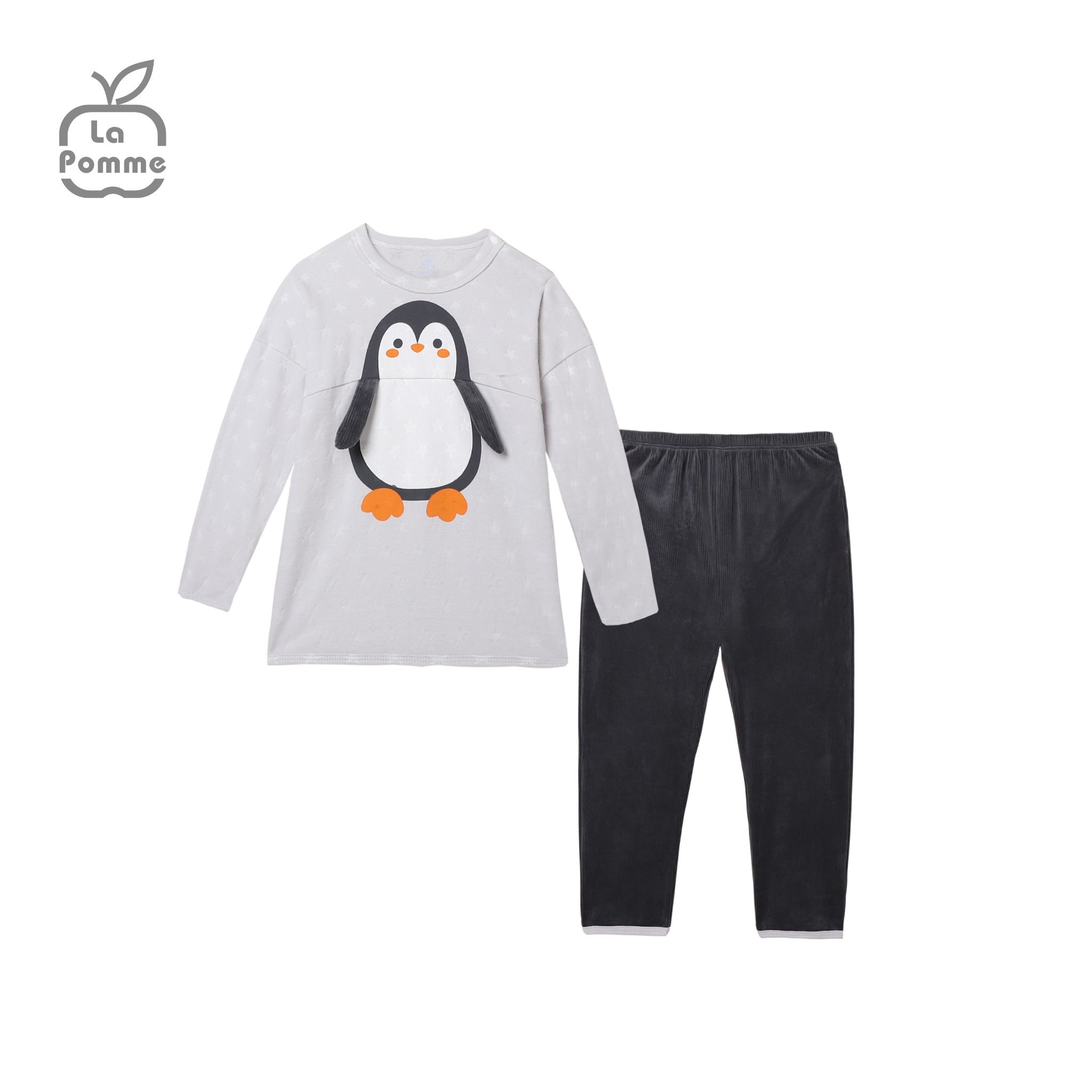 SL193 Bộ dài tay Chim cánh cụt La Pomme - Hồng