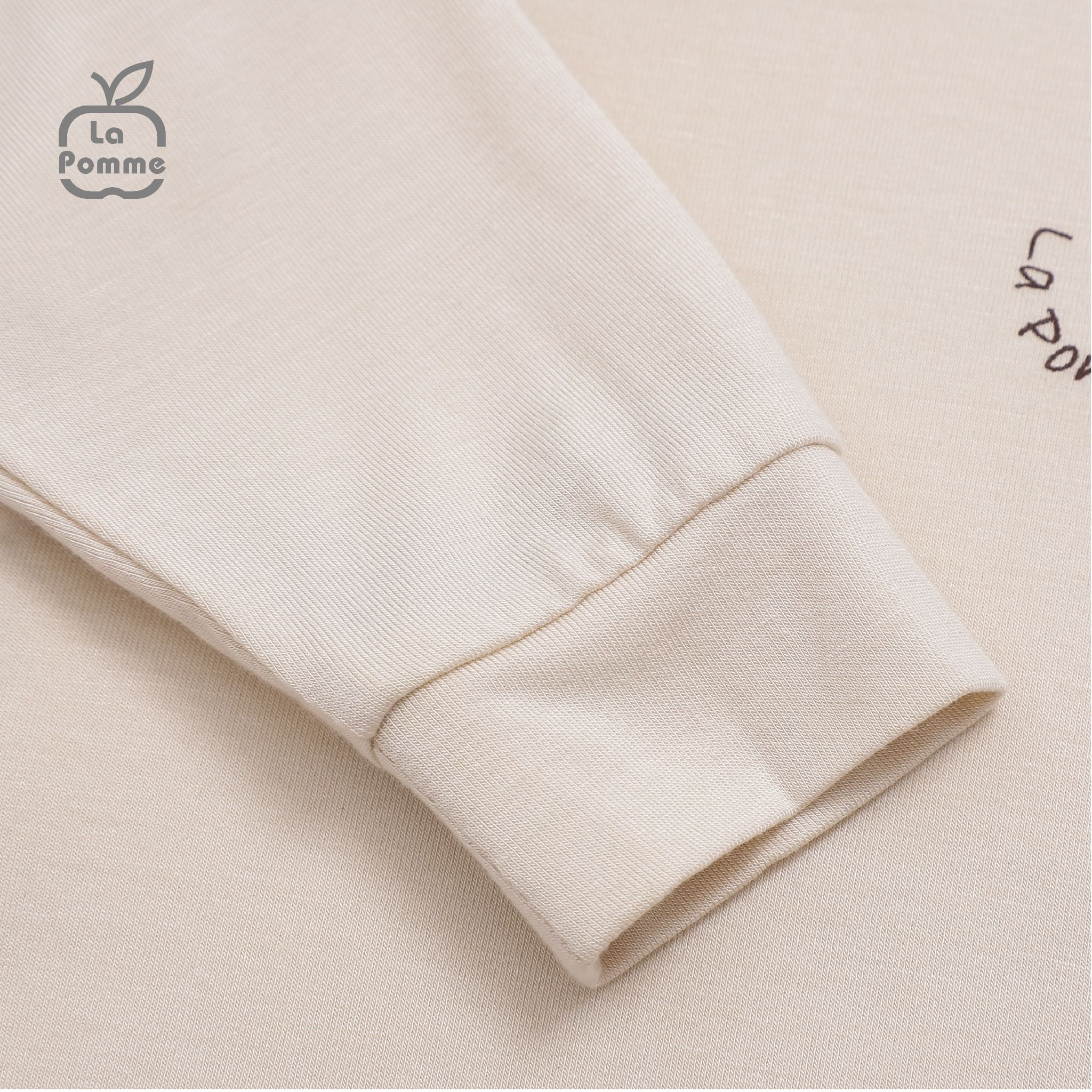 Bộ Dài Tay La Pomme Cúc lệch Sóc nâu và hạt dẻ - Be