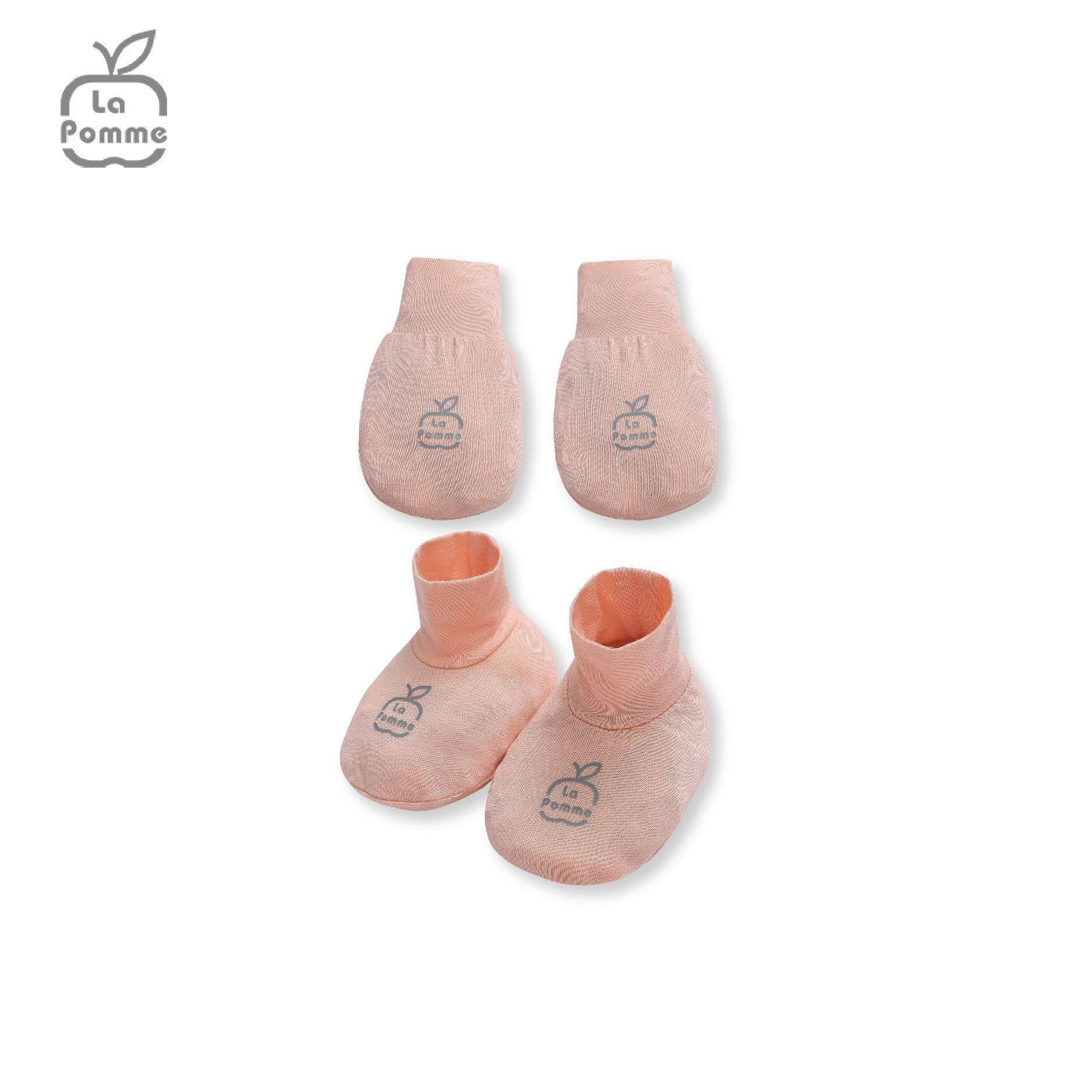 Set bao tay bao chân La Pomme Baby Racoon - Nâu
