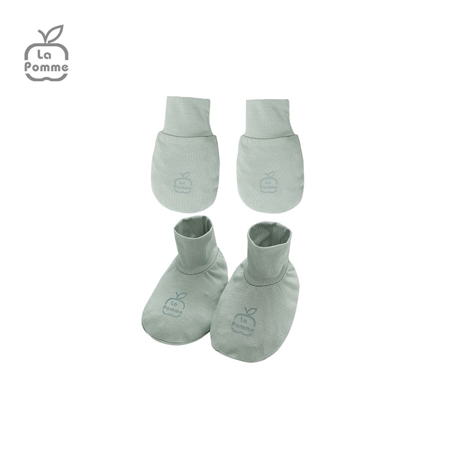 Set bao tay bao chân La Pomme trơn pastel - Nâu