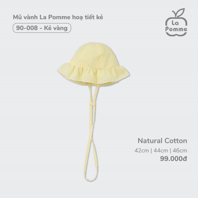 Mũ vành La Pomme hoạ tiết kẻ