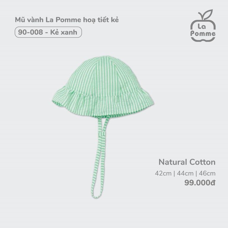 Mũ vành La Pomme hoạ tiết kẻ
