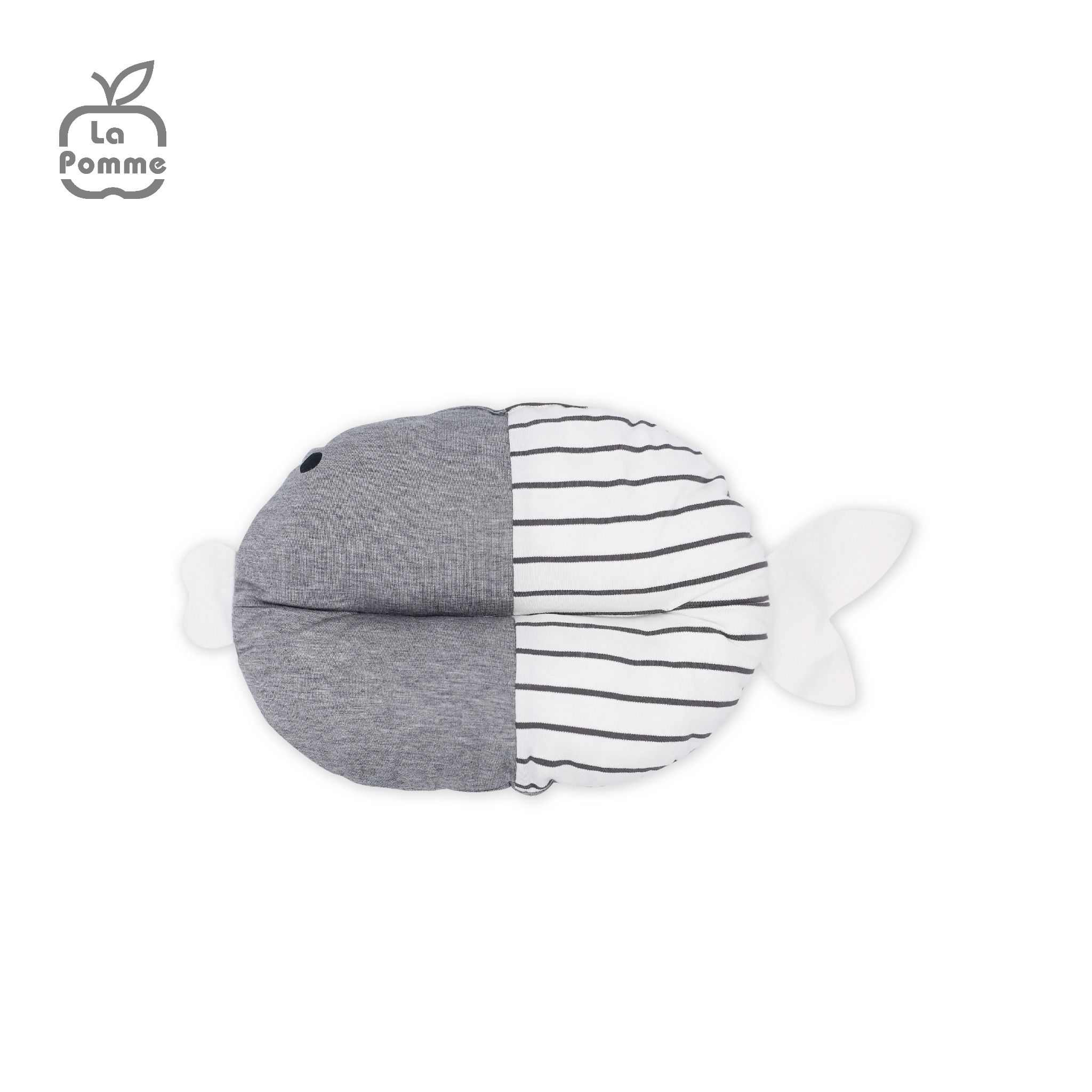 Gối sơ sinh nhân đôi vỏ gối La Pomme Baby Fish - Ghi