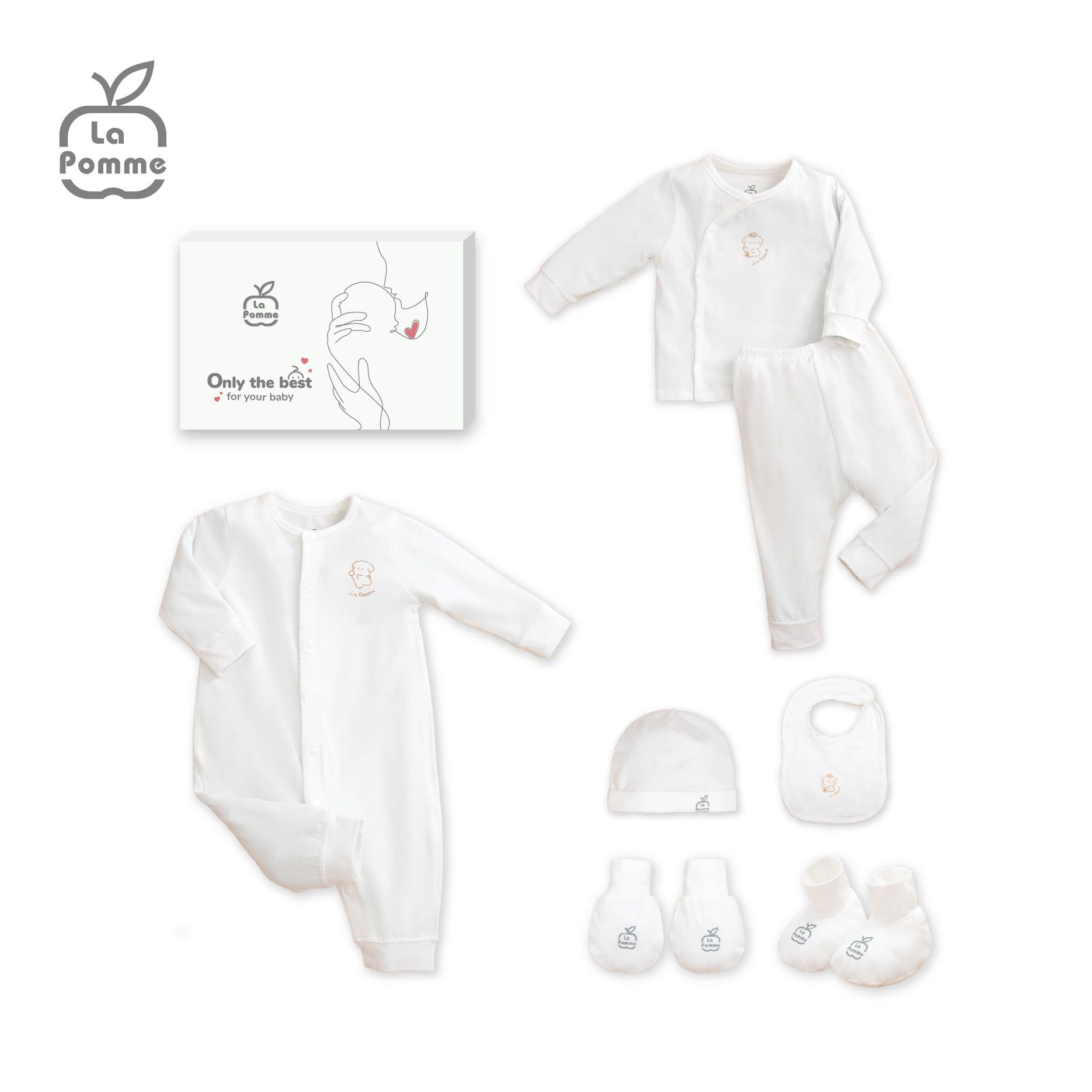 Set quà tặng sơ sinh cao cấp Best for Baby - Ghi