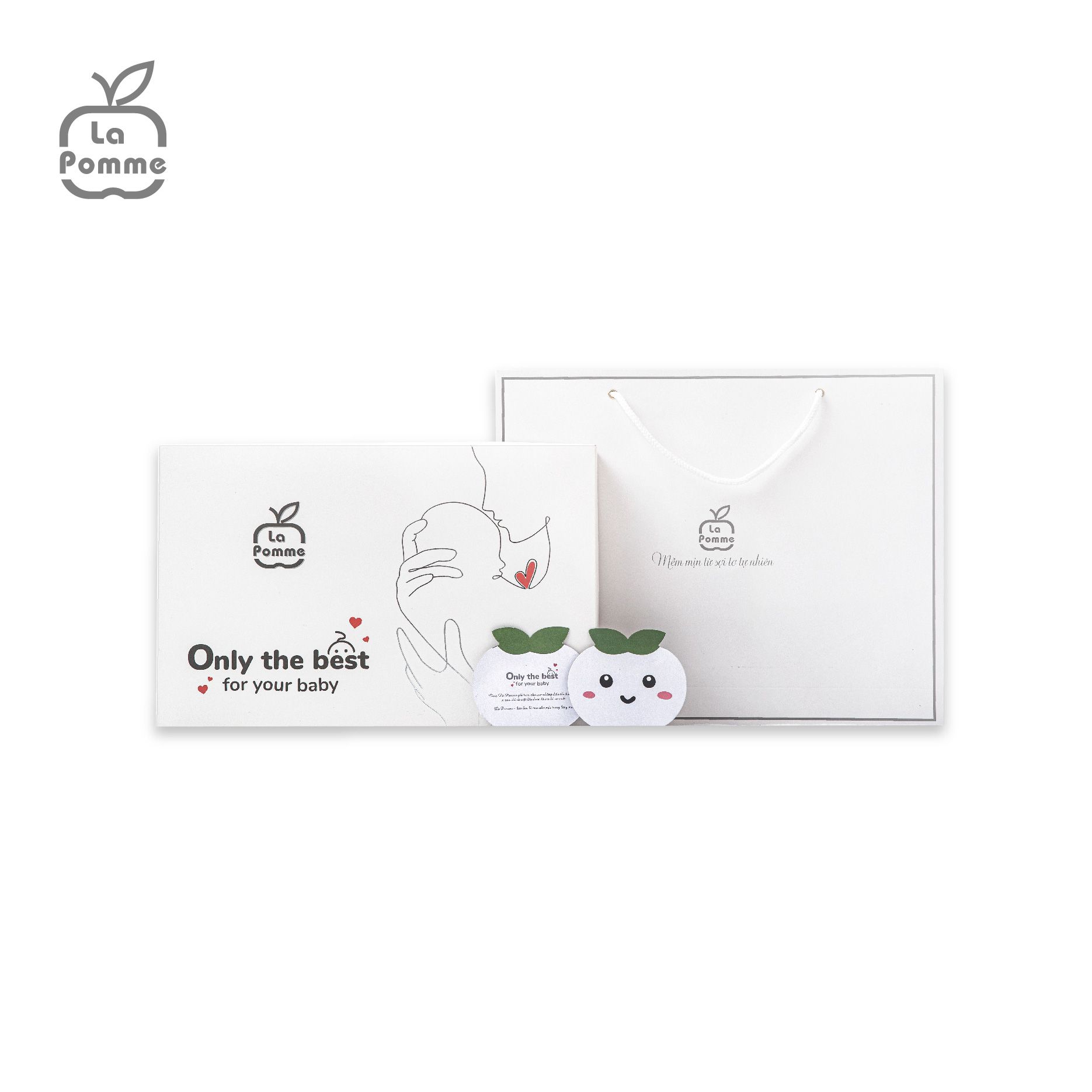 Set quà tặng sơ sinh cao cấp Best for Baby - Trắng