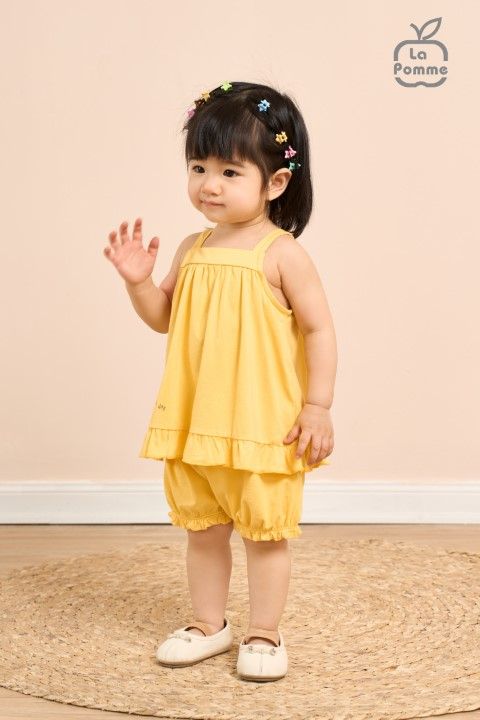 Bộ hai dây La Pomme giỏ mây mùa hè - Vàng