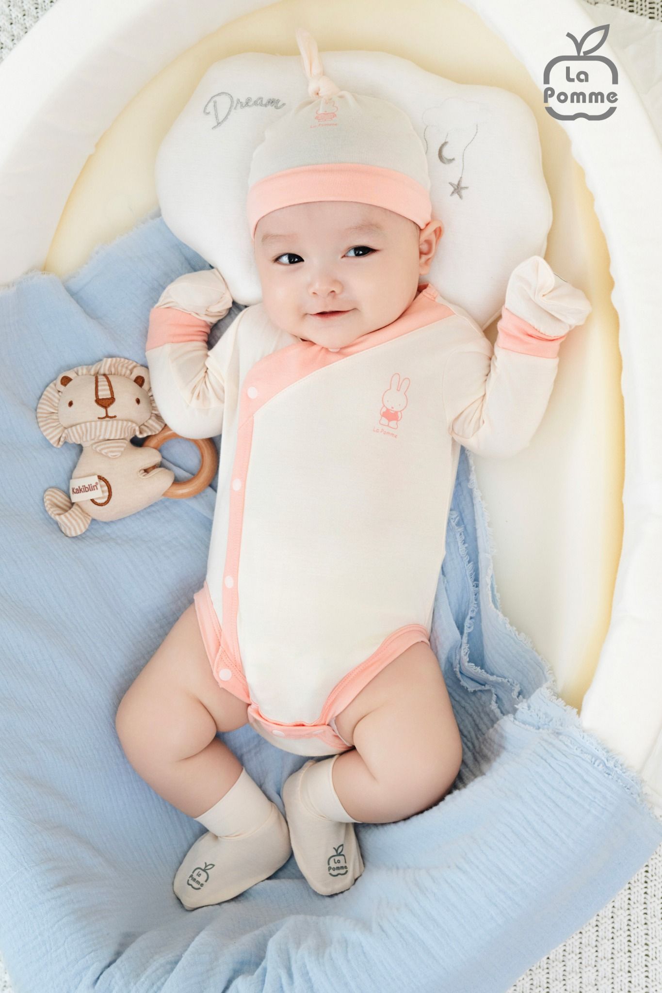 Set bao tay bao chân sơ sinh La Pomme bé yêu năng động