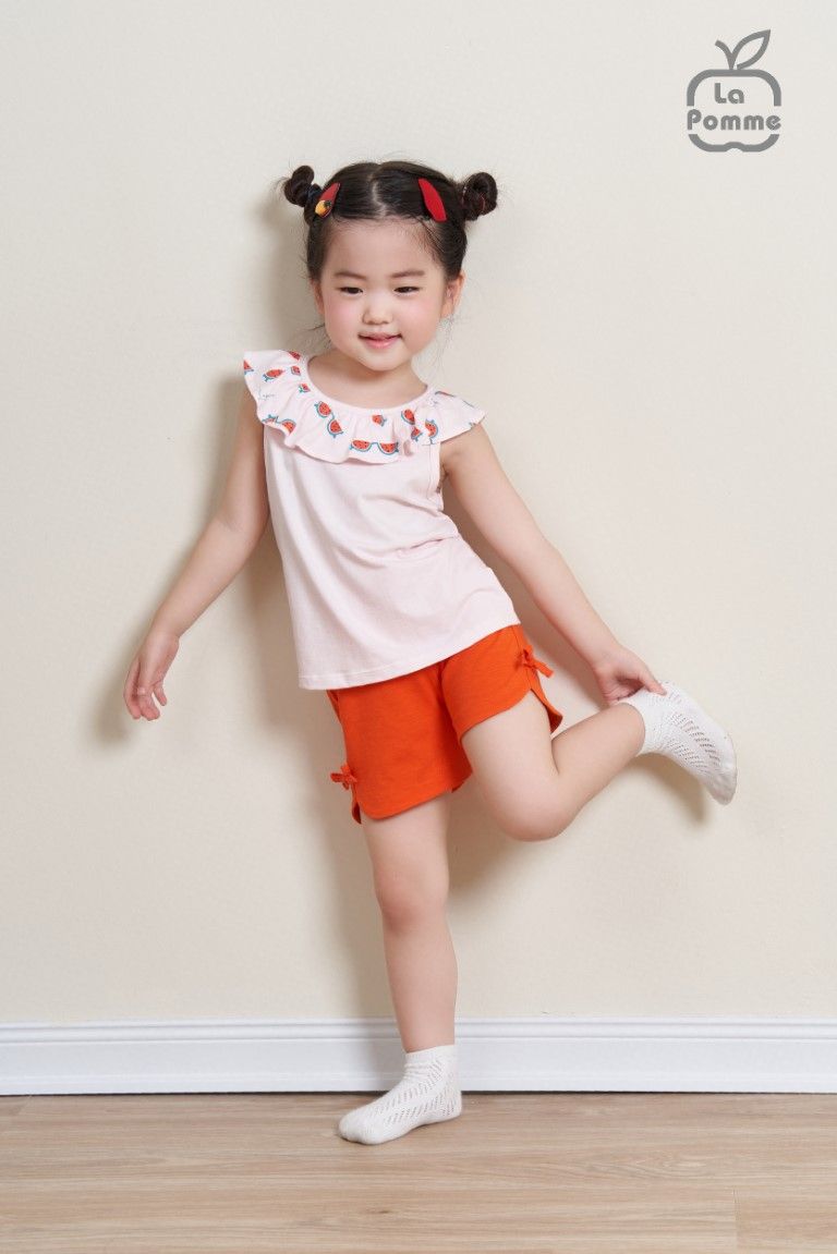 Bộ cộc tay La Pomme Baby Girl - Hồng