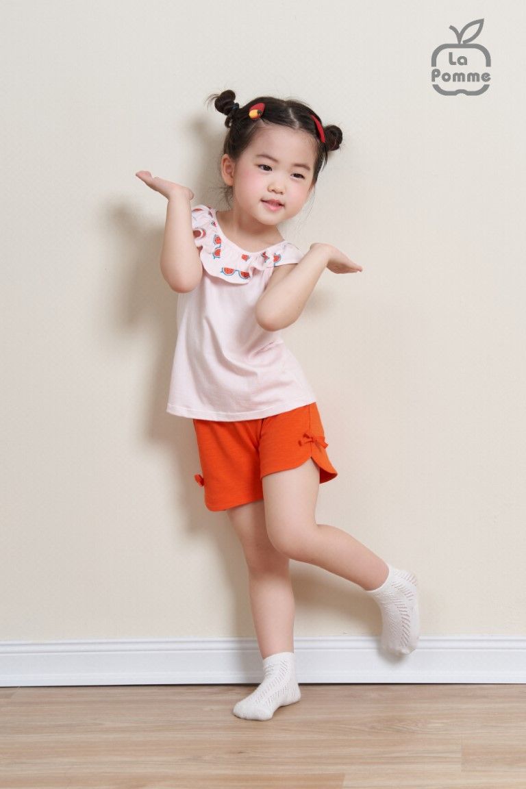 Bộ cộc tay La Pomme Baby Girl - Hồng