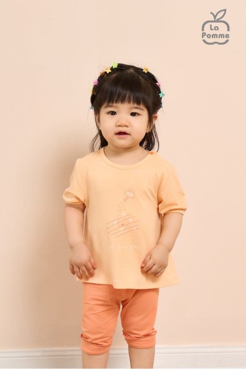 Bộ cộc tay La Pomme gieo mầm yêu thương - Cam