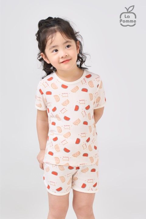 Bộ cộc tay La Pomme Sweet Pattern - Dưa hấu