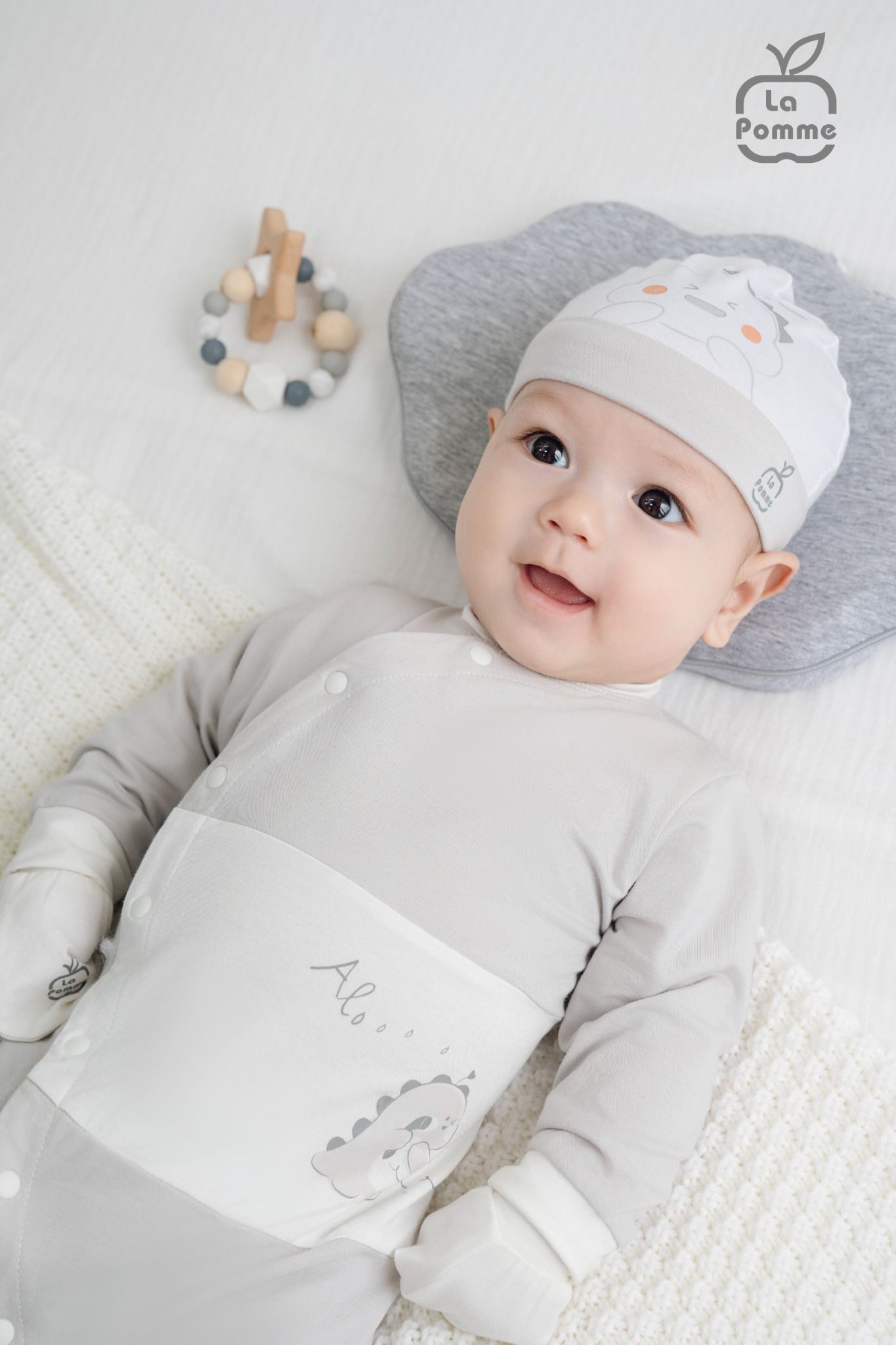 Body dài tay La Pomme hoạ tiết đáng yêu
