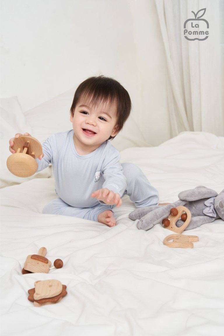 Bộ dài tay La Pomme bồng bềnh - Hồng