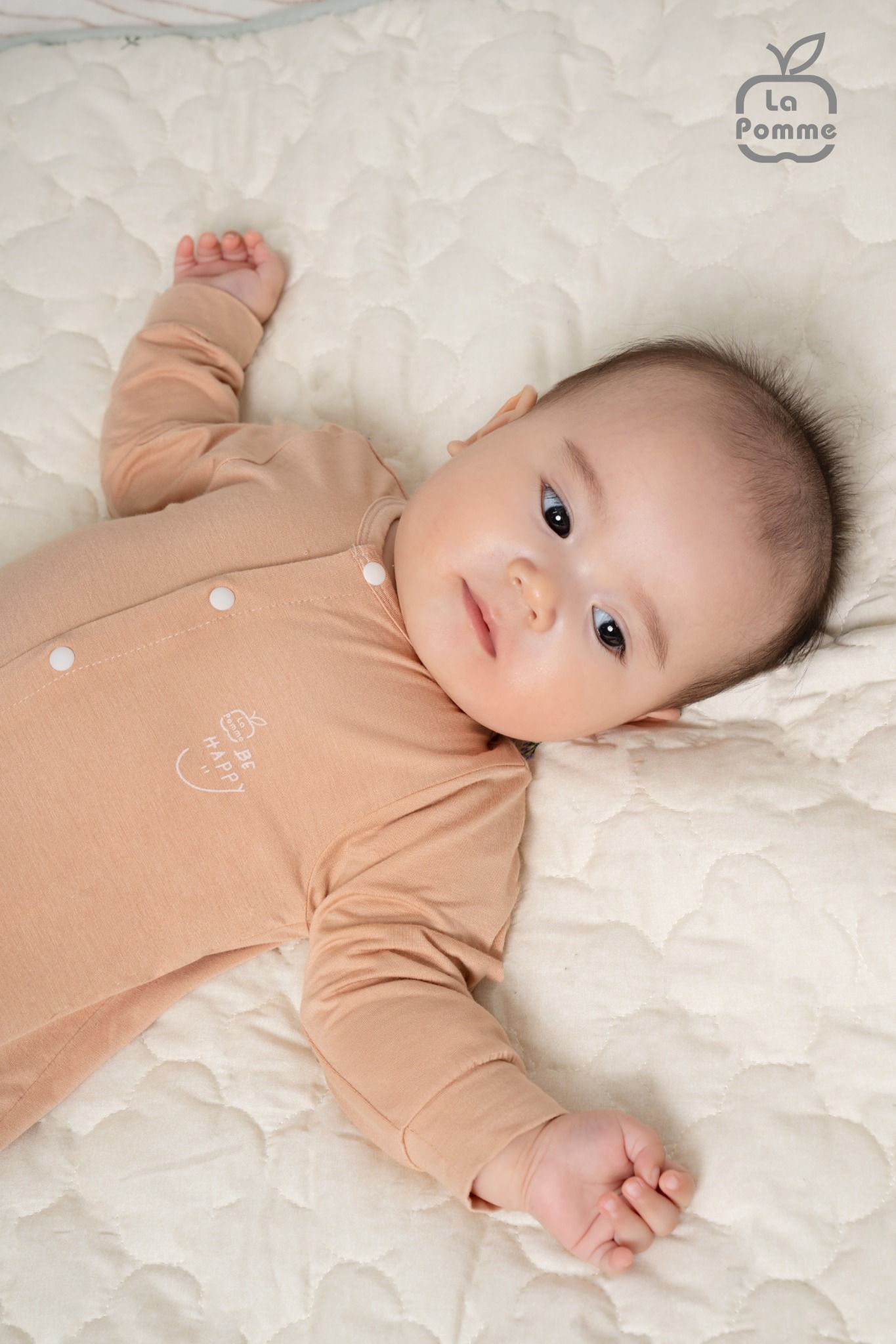 Body dài tay La Pomme huggy - Trắng