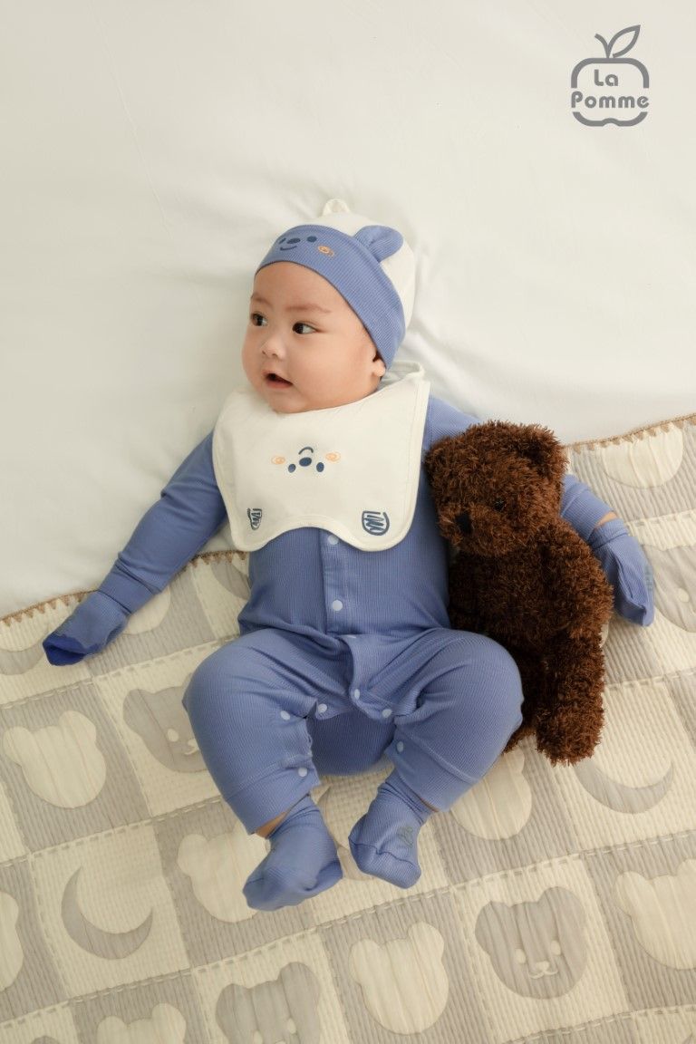 Set bao tay bao chân La Pomme hoạ tiết đáng yêu