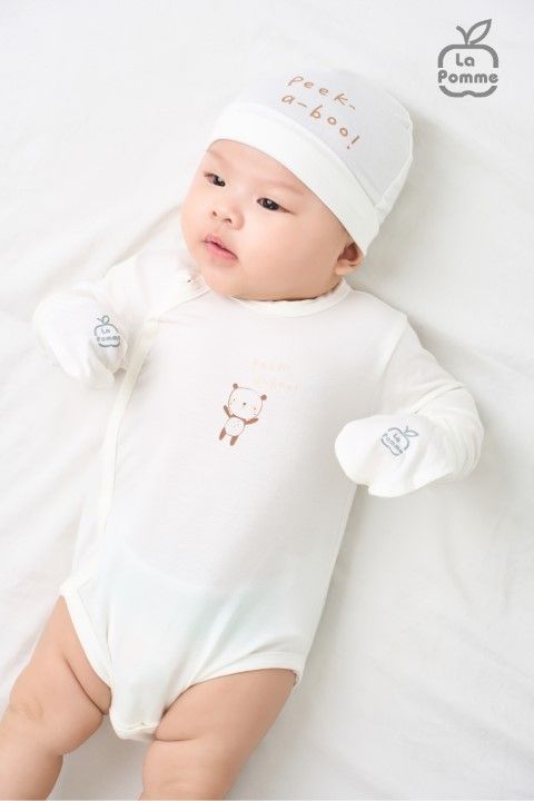 Set bao tay bao chân La Pomme gấu nhỏ ú oà