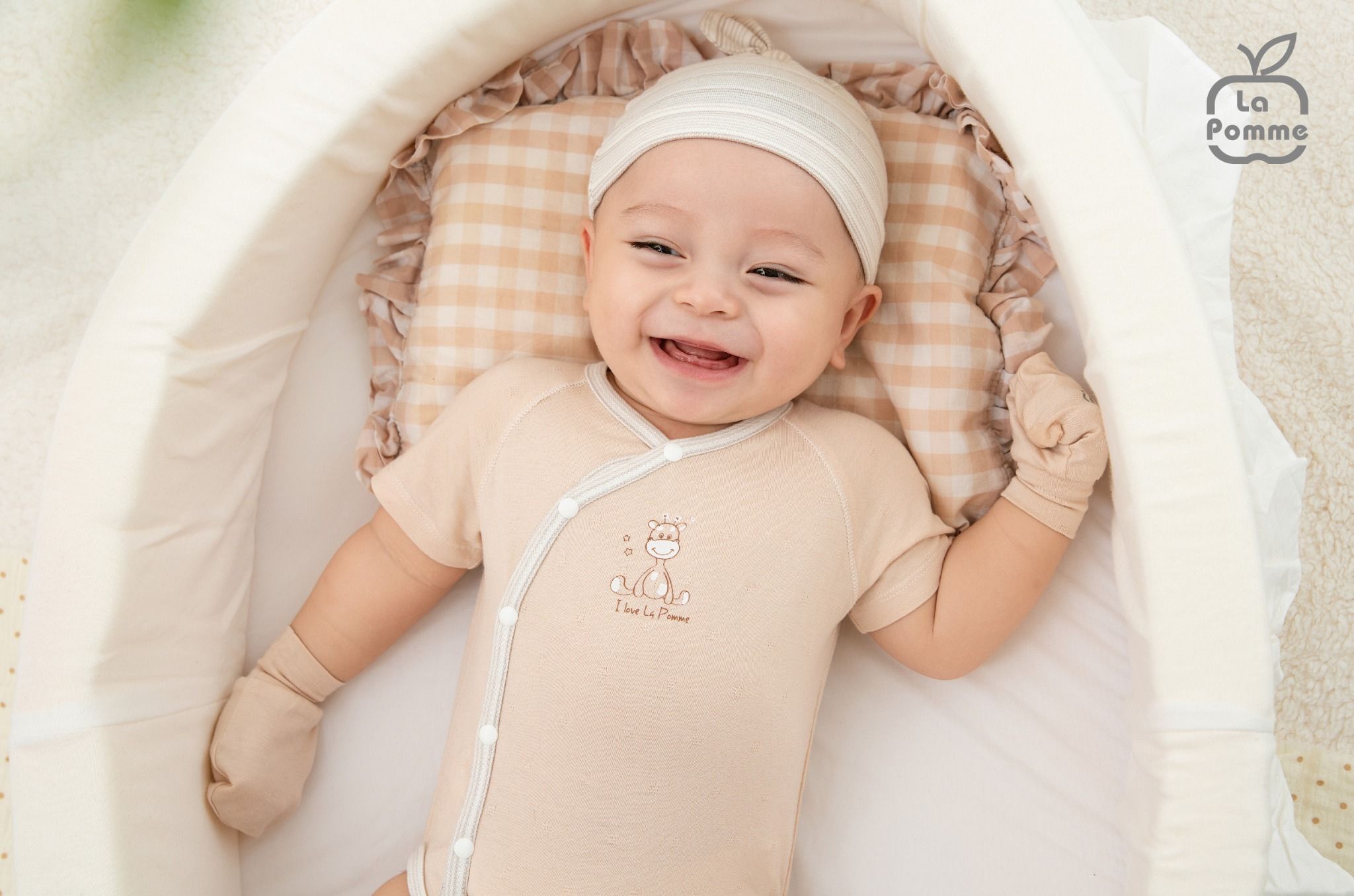 Body dài tay La Pomme viền phối