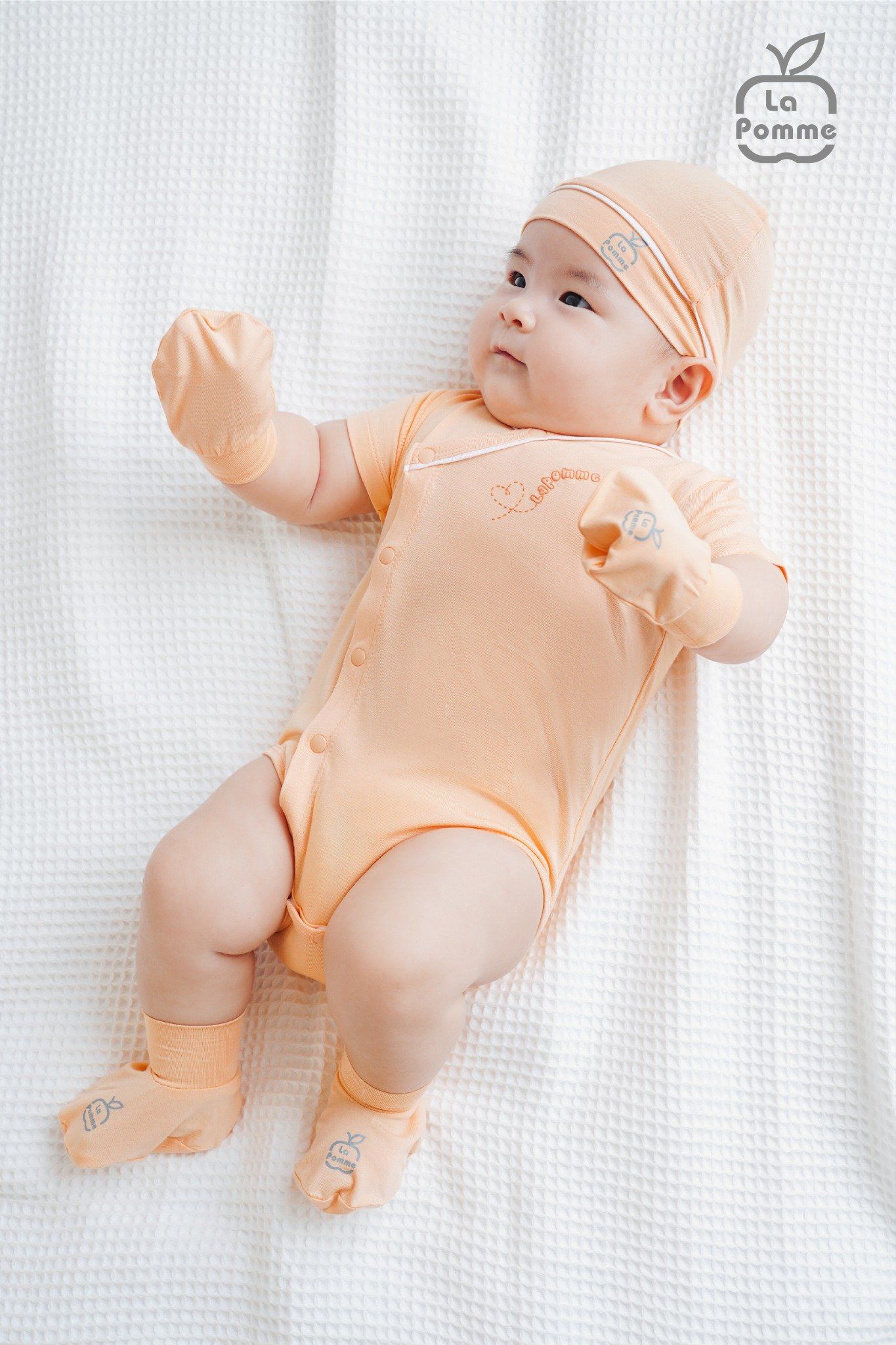 Body chip cộc tay La Pomme vườn cổ tích - Hồng