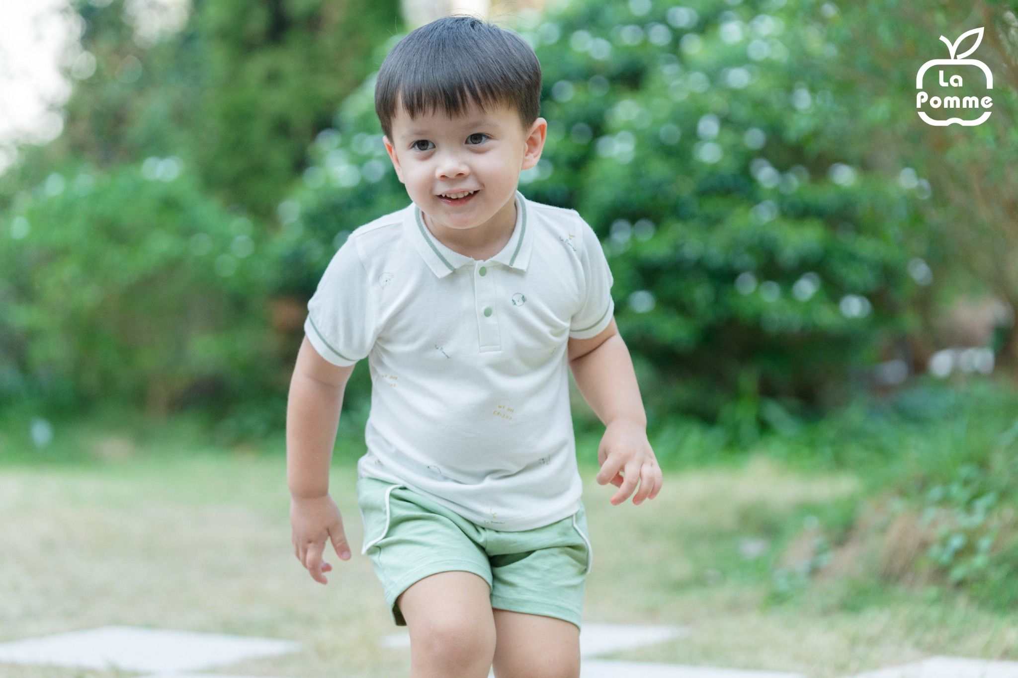 Bộ cộc tay La Pomme Bé Xù tinh nghịch