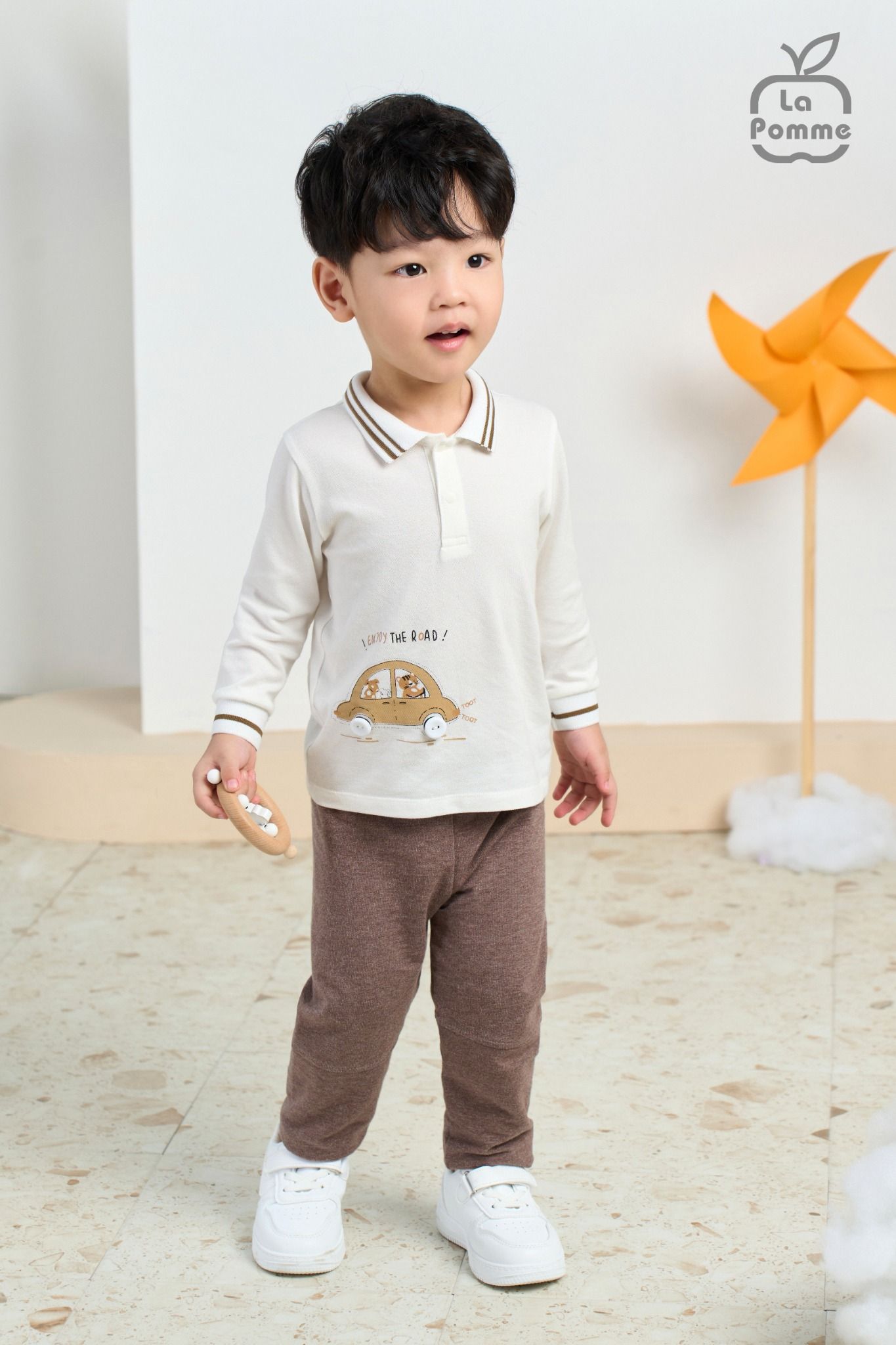 Bộ dài tay La Pomme cổ đức xe lu